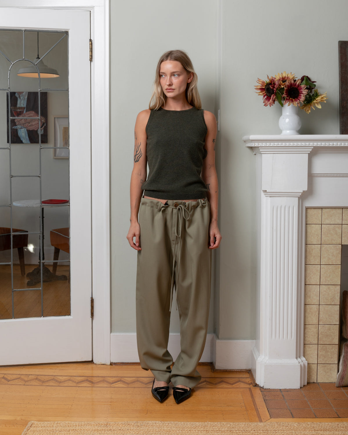 Bare-Hawick Tank - Loden-Tops-Boboli-Vancouver-Canada