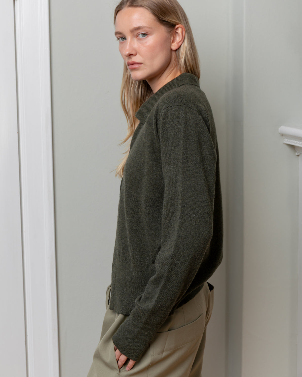 Bare-Hawick Cardigan - Loden-Cardigans-Boboli-Vancouver-Canada