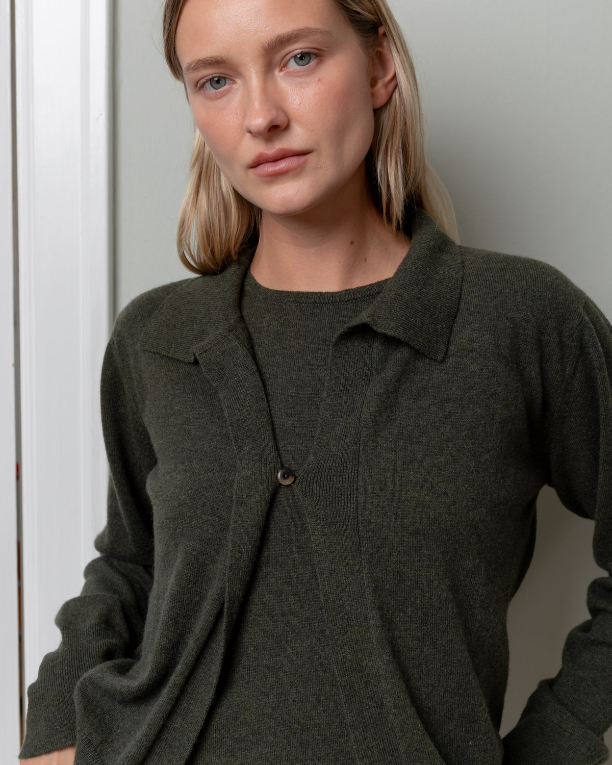 Bare-Hawick Cardigan - Loden-Cardigans-Boboli-Vancouver-Canada