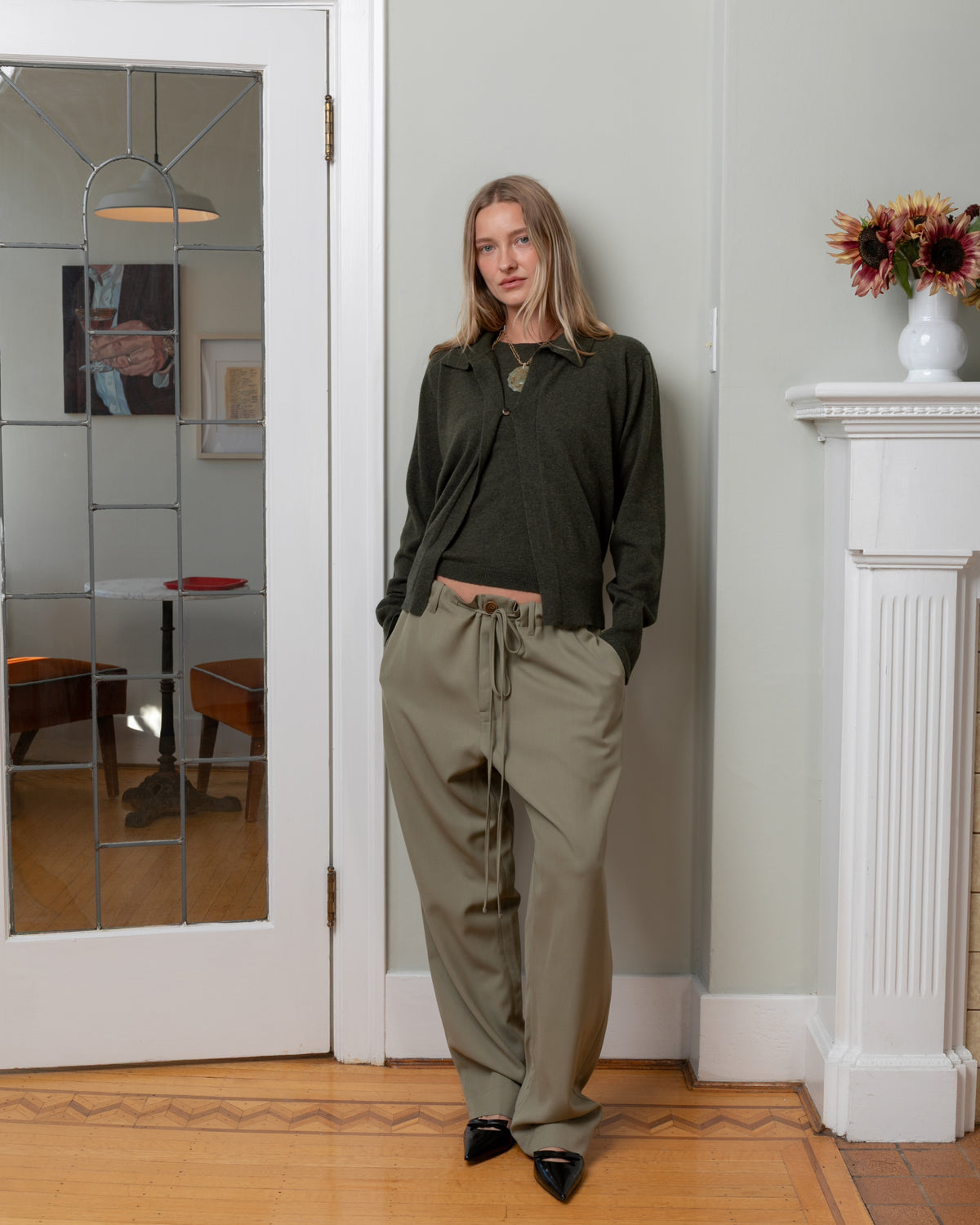 Bare-Hawick Cardigan - Loden-Cardigans-Boboli-Vancouver-Canada