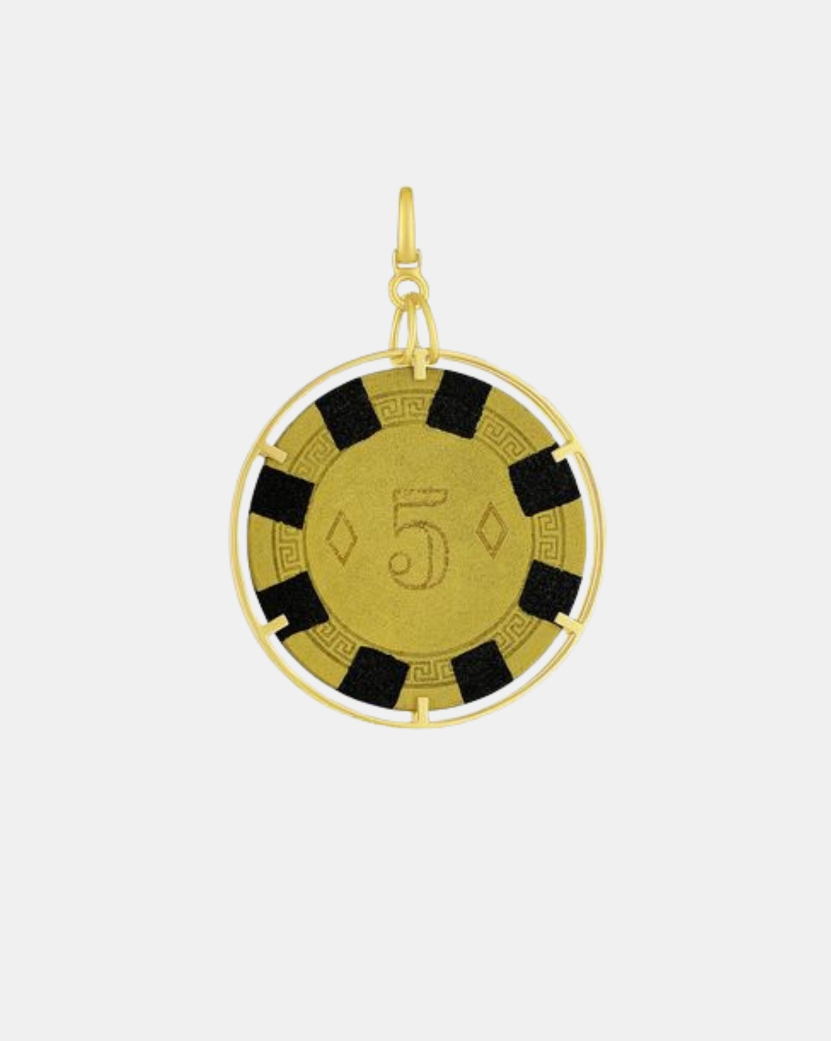 Francesca Villa-Money-Go-Round Pendant - Lucky 5 Yellow-Jewellery-Boboli-Vancouver-Canada