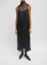 Tibi-Melee Crepe V-Neck Dress - Black-Dresses-US 04-Boboli-Vancouver-Canada