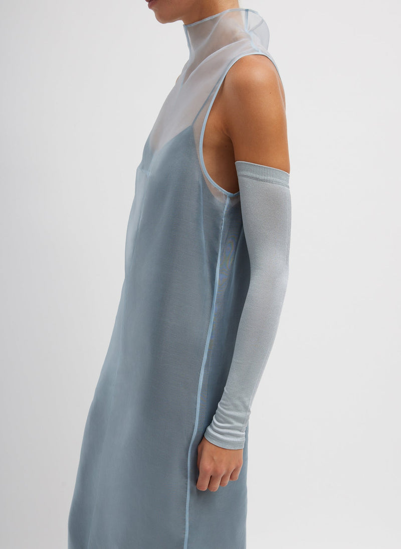 Tibi-Melee Crepe V-Neck Dress - Light Blue-Dresses-Boboli-Vancouver-Canada