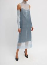 Tibi-Melee Crepe V-Neck Dress - Light Blue-Dresses-US 04-Boboli-Vancouver-Canada