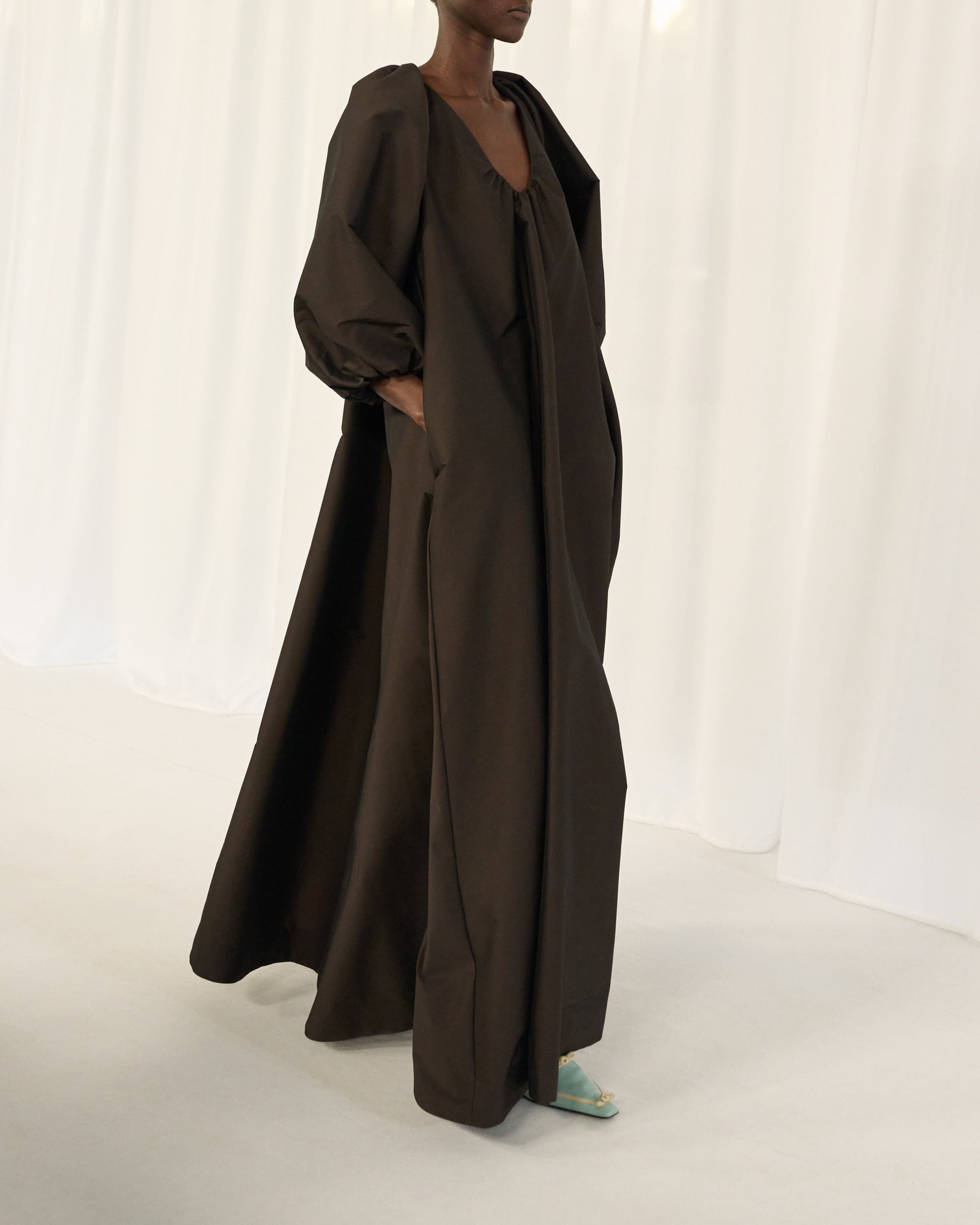 Bernadette-Dress George - Dark Chocolate Brown-Dresses-Boboli-Vancouver-Canada