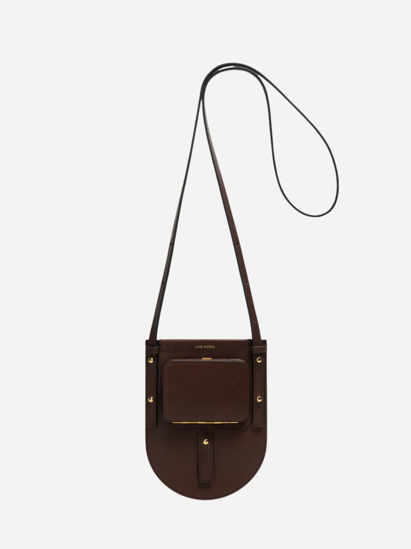 Lutz Morris-Porter Cross Body Phone Bag - Chocolate Cooper-Bags-Boboli-Vancouver-Canada