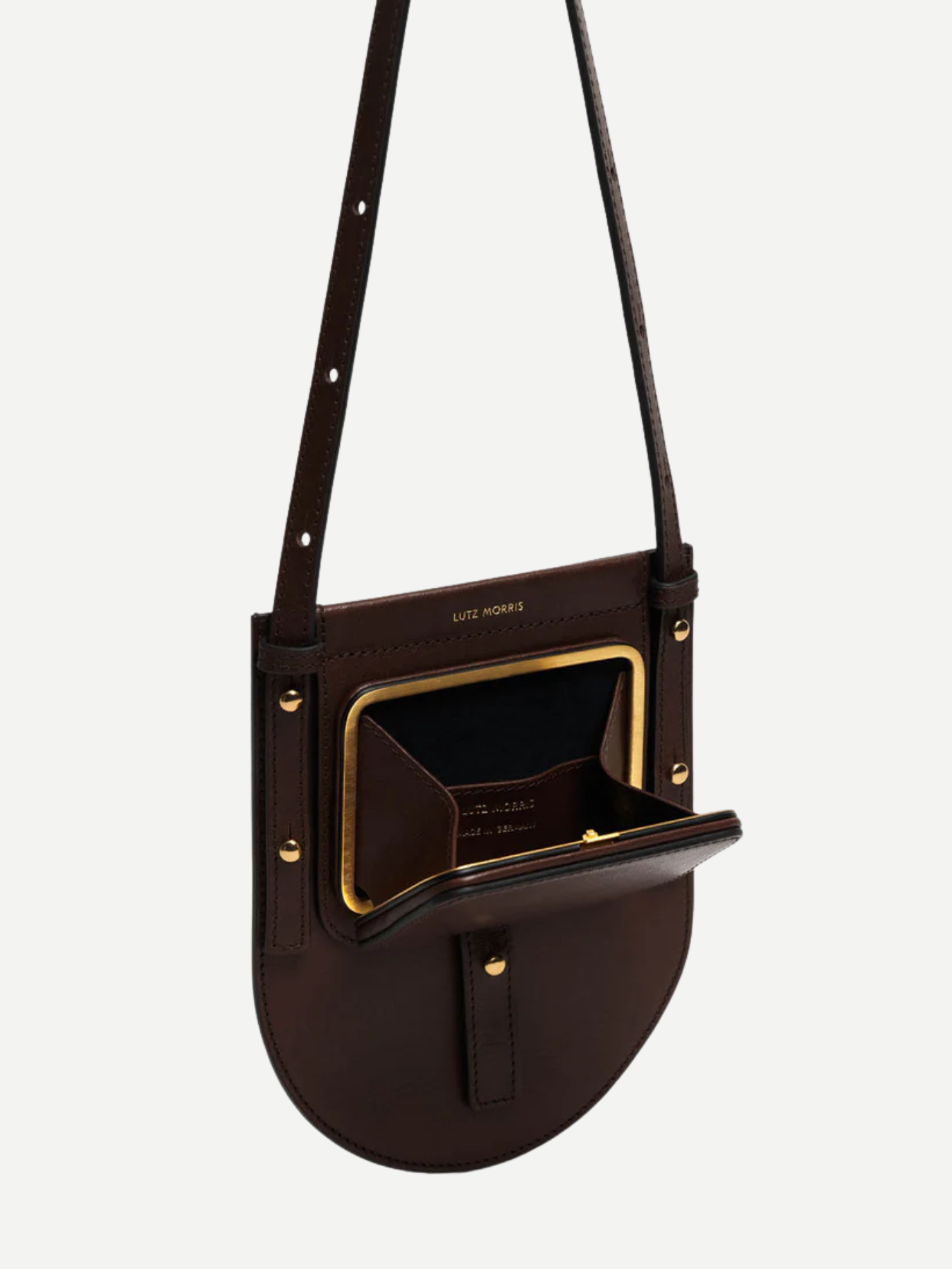 Lutz Morris-Porter Cross Body Phone Bag - Chocolate Cooper-Bags-Boboli-Vancouver-Canada