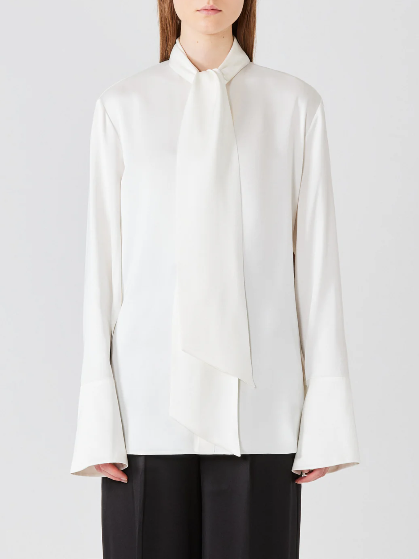 Sa Su Phi-Shirt w/Scarf - Ivory-Shirts-Boboli-Vancouver-Canada
