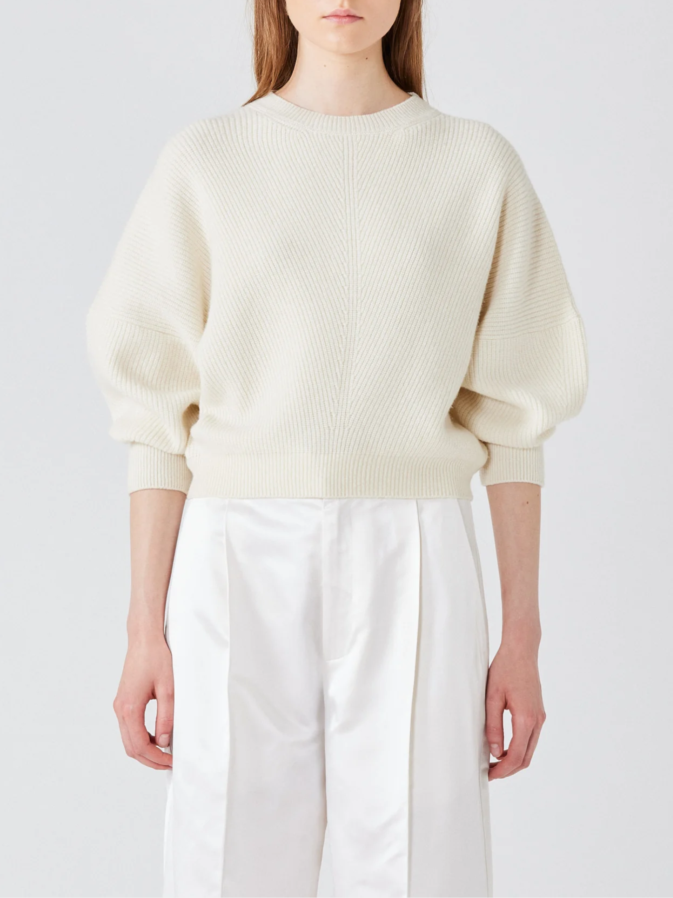 Sa Su Phi-Mina Bat Wing Sweater - Ivory-Sweaters-Boboli-Vancouver-Canada