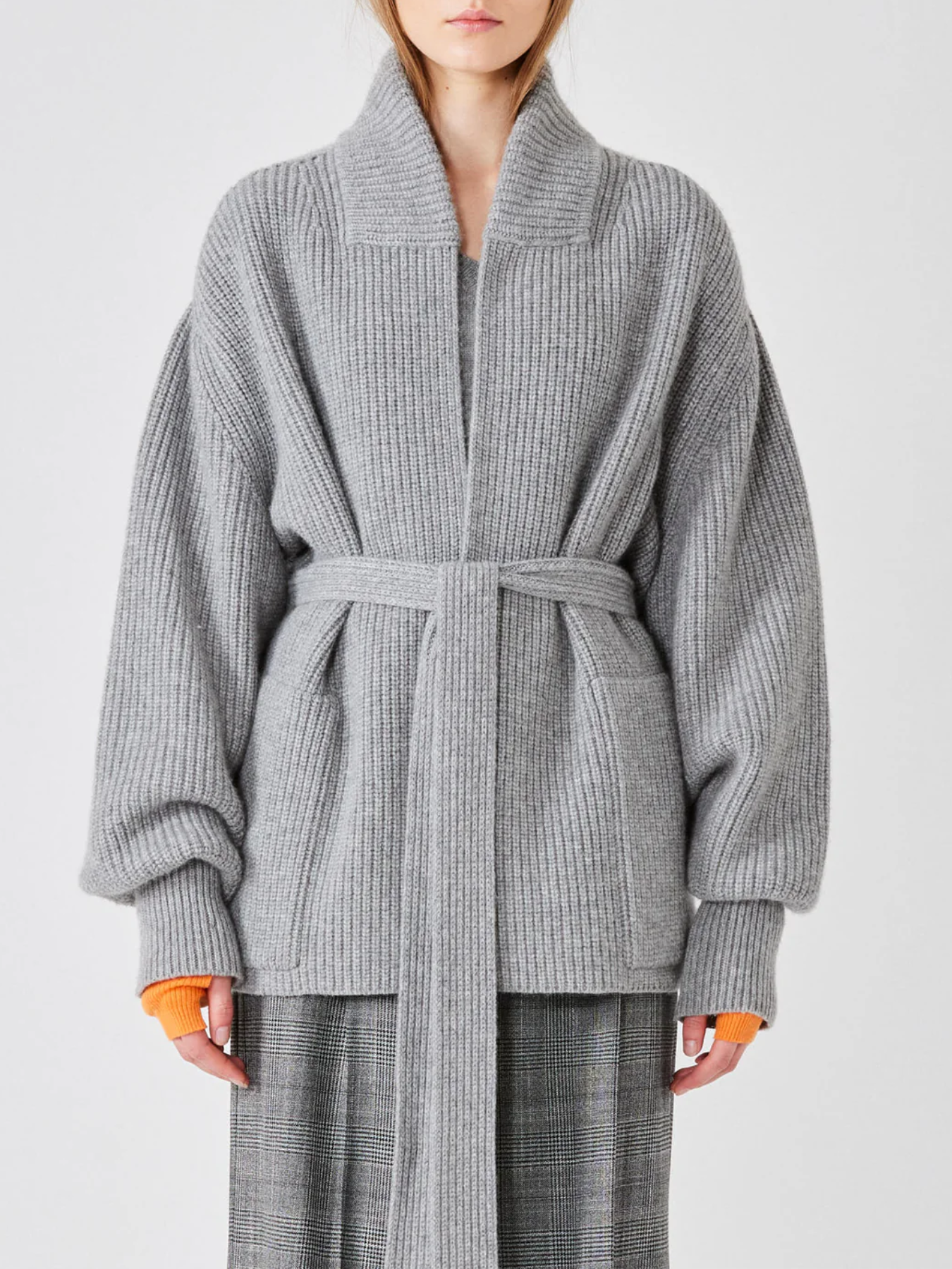 Sa Su Phi-Gemma Cardigan - Medium Grey-Cardigans-Boboli-Vancouver-Canada