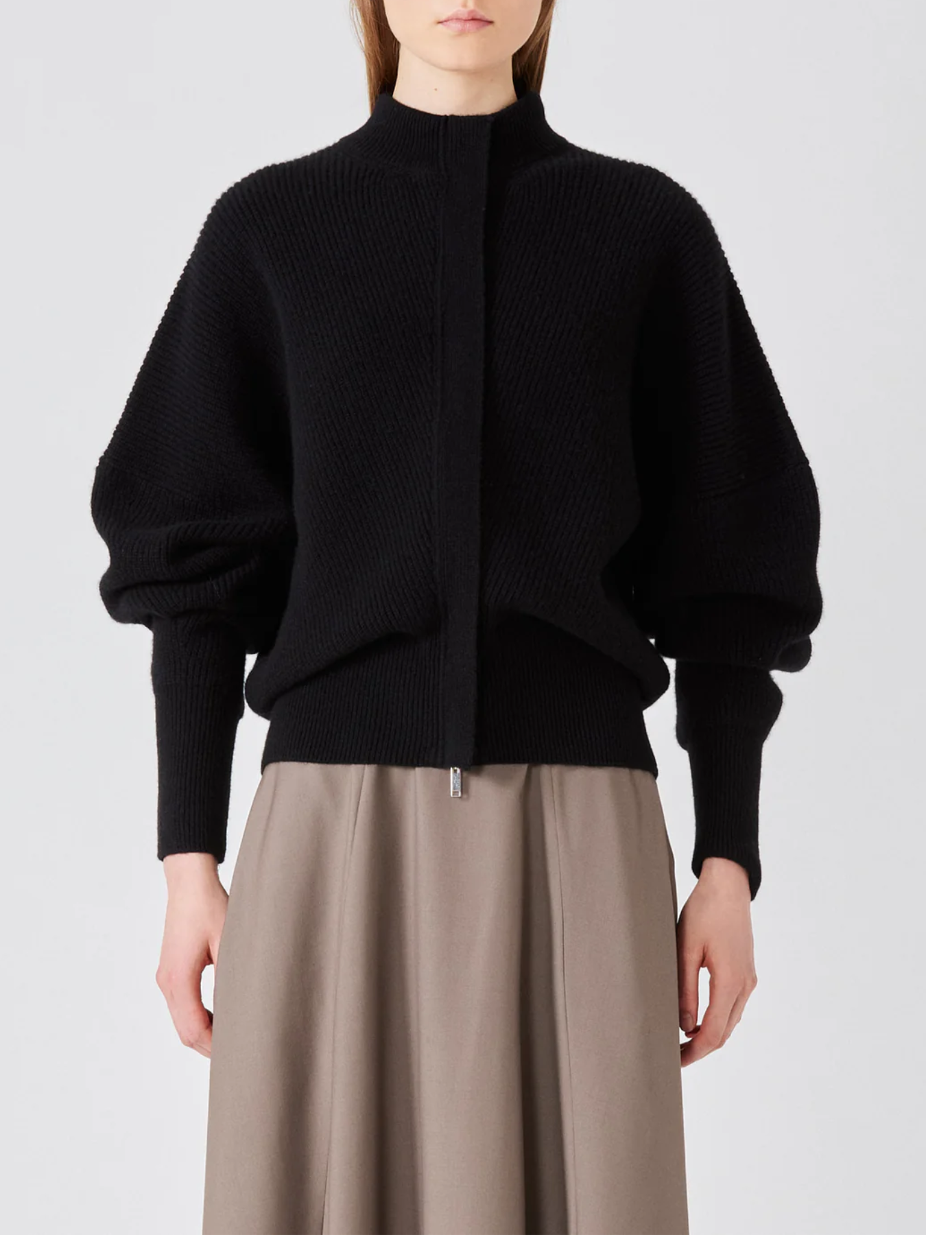Sa Su Phi-Minerva Zipped Bat Wing Bomber - Black-Jackets-Boboli-Vancouver-Canada