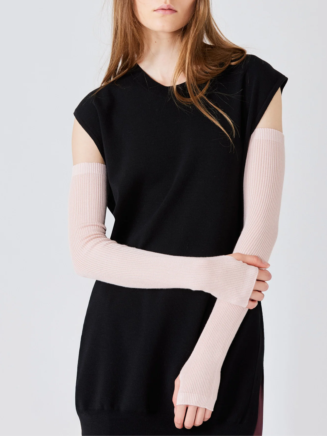 Sa Su Phi-Cashmere Silk Gloves - Light Pink-Accessories-Boboli-Vancouver-Canada