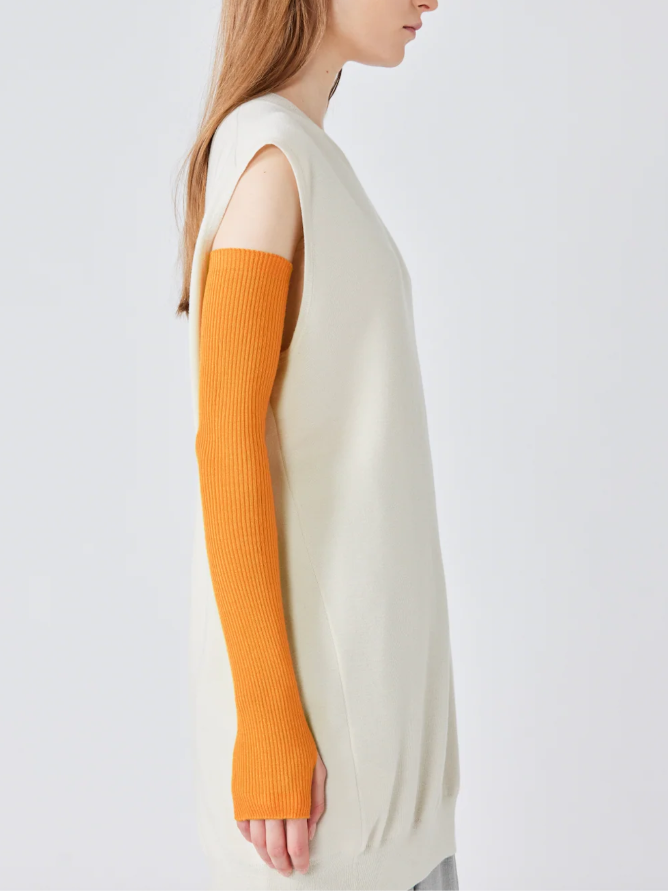 Sa Su Phi-Cashmere Silk Gloves - Orange-Accessories-Boboli-Vancouver-Canada