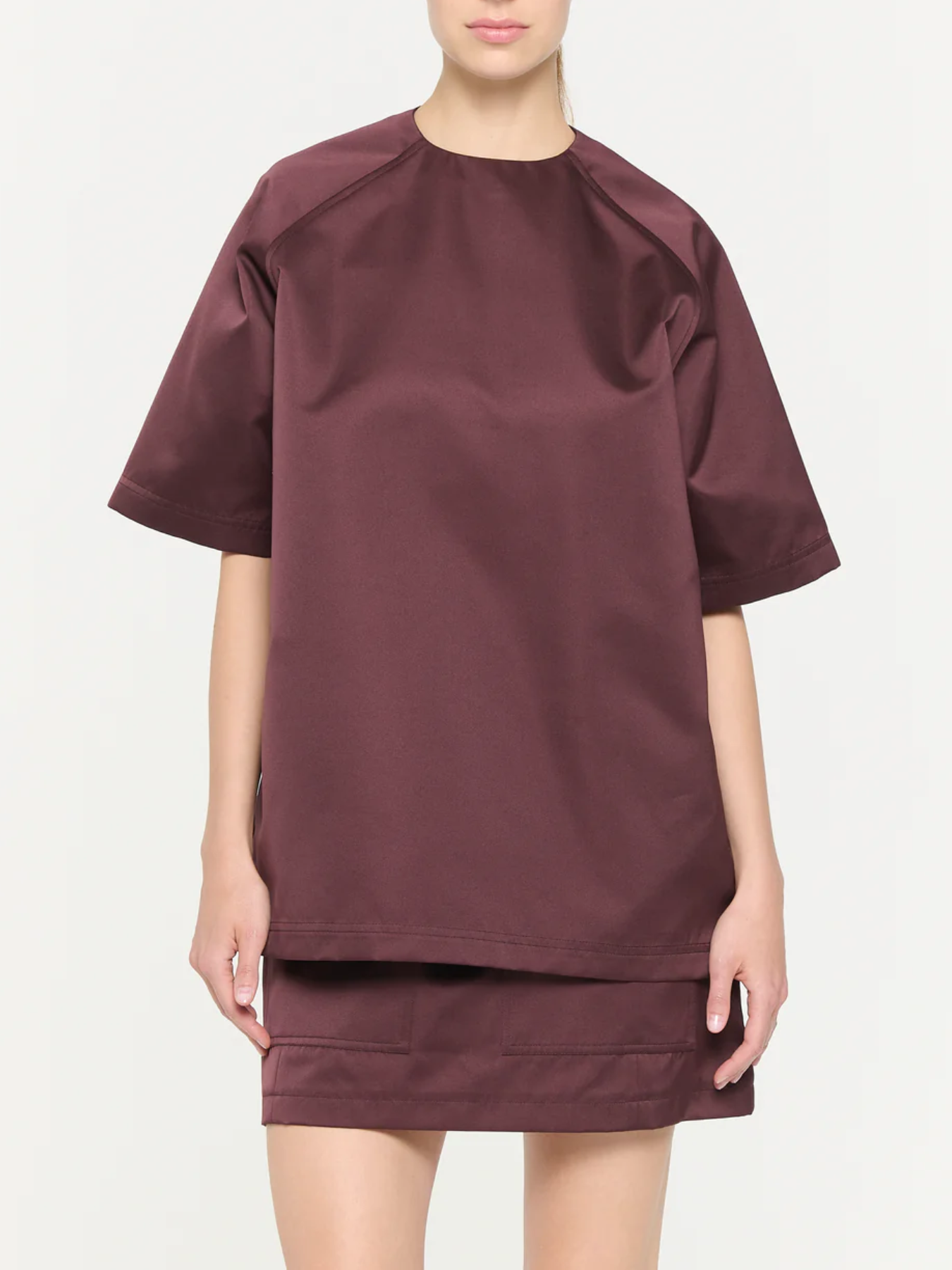 Plan C-Shirt in Duchesse - Burgundy-Shirts-Boboli-Vancouver-Canada