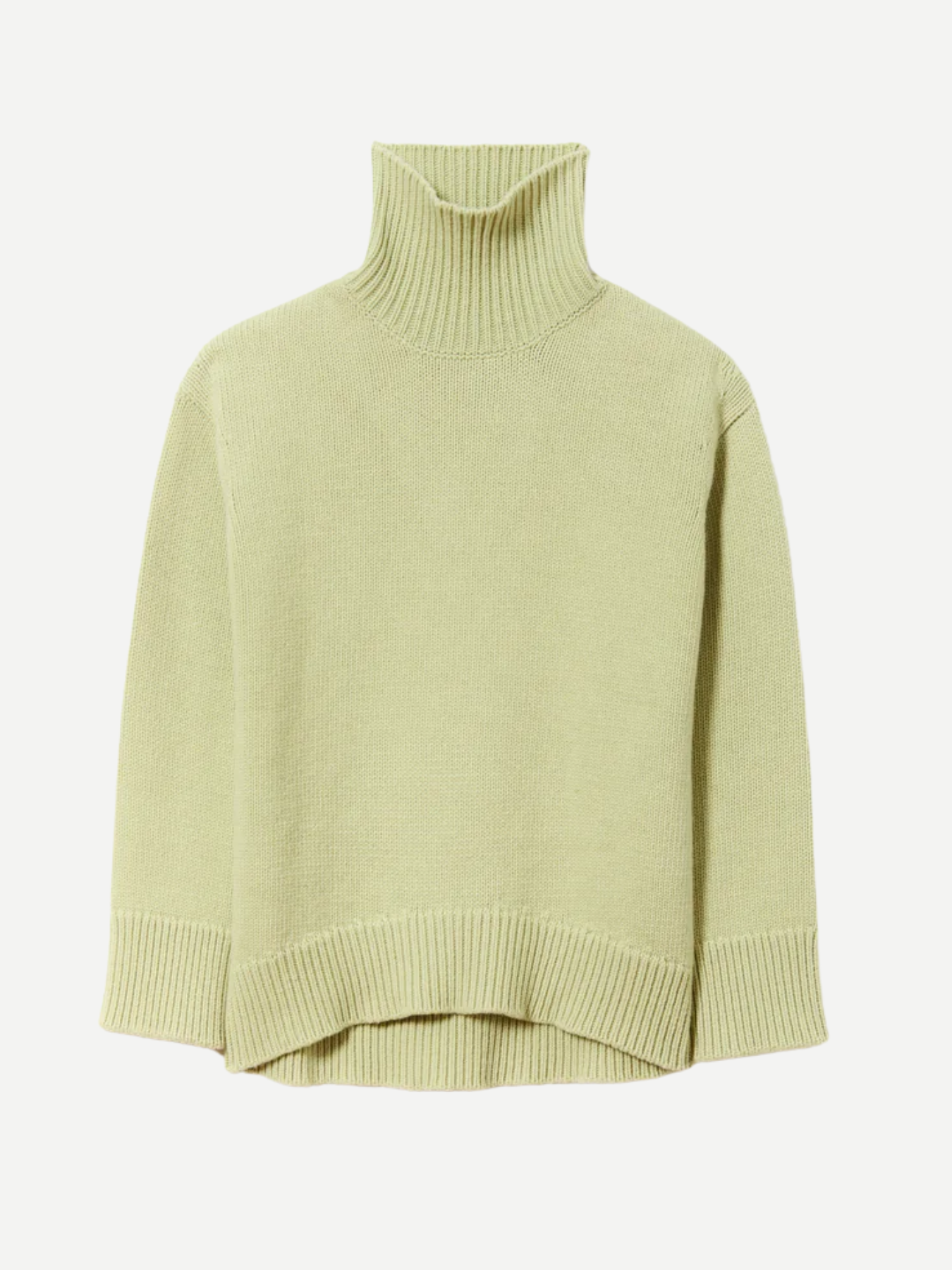 Plan C-Cashmere Turtleneck Sweater - Pistachio-Sweaters-Boboli-Vancouver-Canada