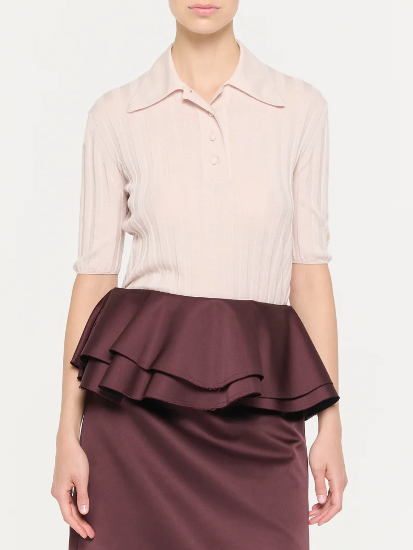 Plan C-Merino Polo - Baby Pink-Tops-Boboli-Vancouver-Canada