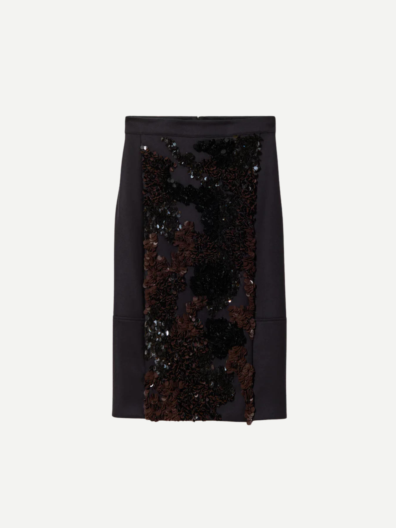 Plan C-Wool Midi Skirt w/Sequins - Blue Black-Skirts-Boboli-Vancouver-Canada