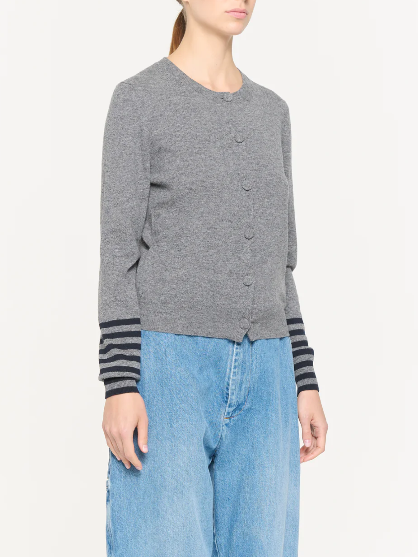 Plan C-Cardigan - Blue Grey-Cardigans-Boboli-Vancouver-Canada