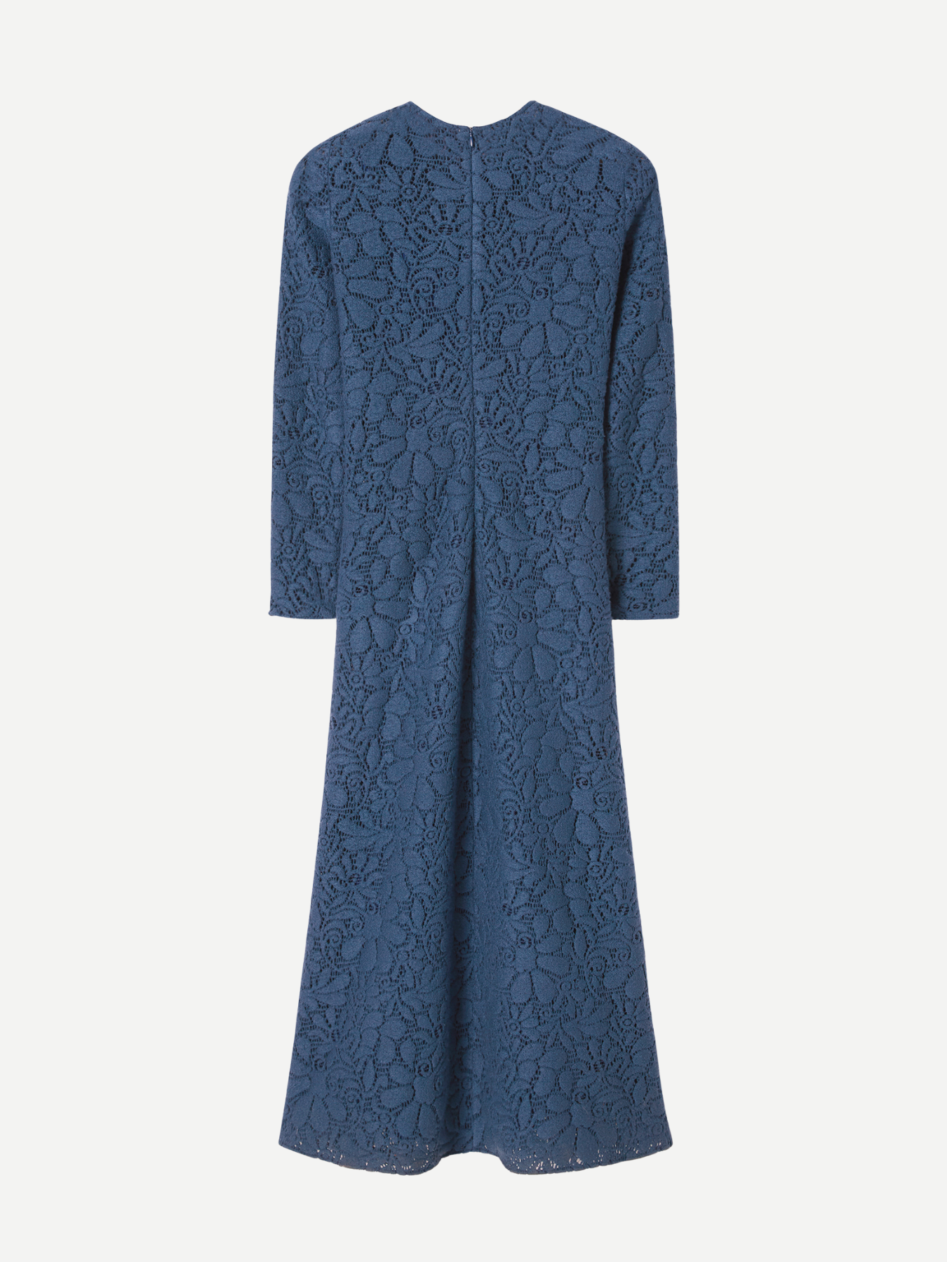 La DoubleJ-Long Sleeve Swing Dress - Wool Lace Blue-Dresses-Boboli-Vancouver-Canada