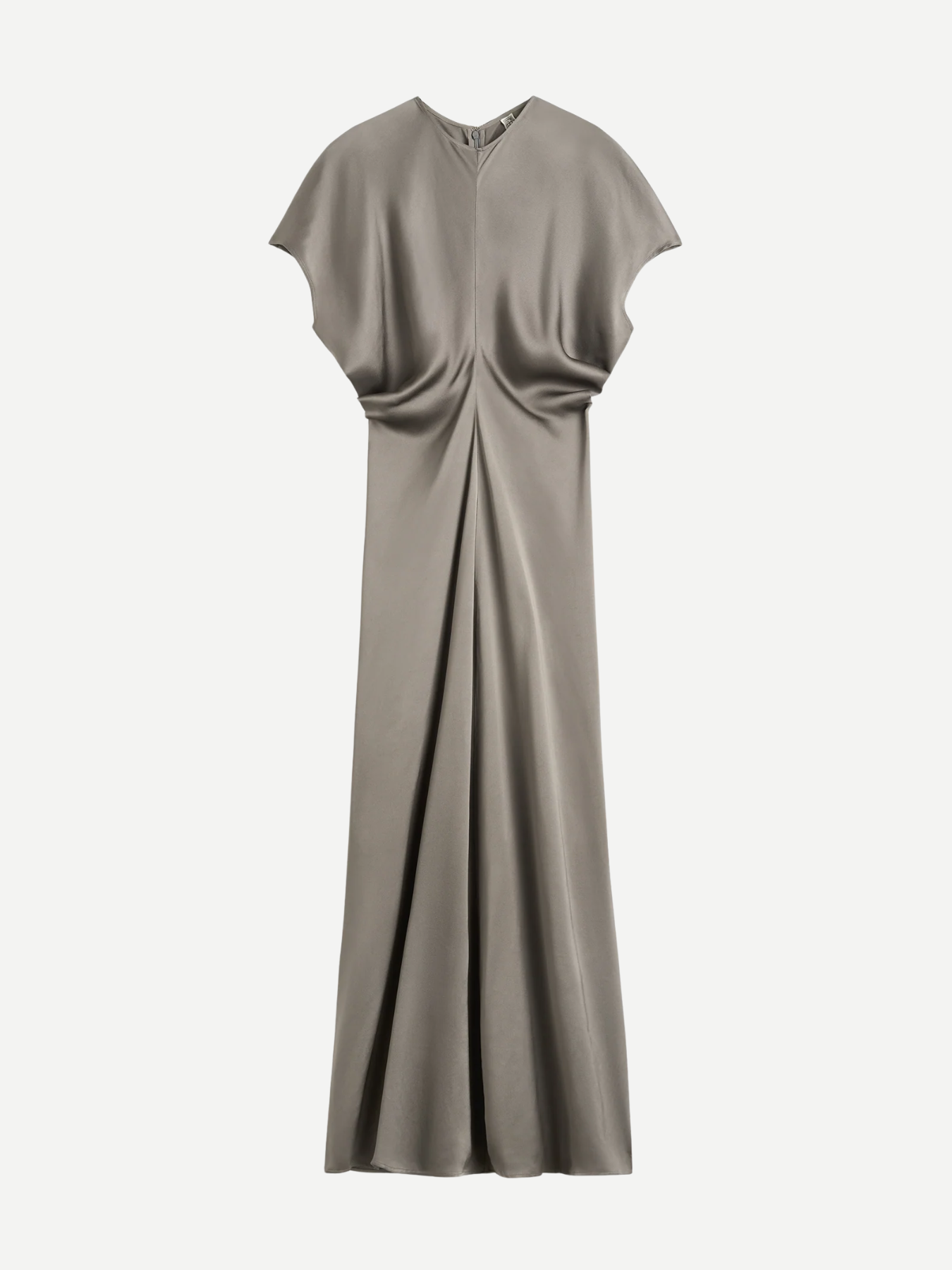 Totême-Slouch Waist Dress - Taupe-Dresses-Boboli-Vancouver-Canada