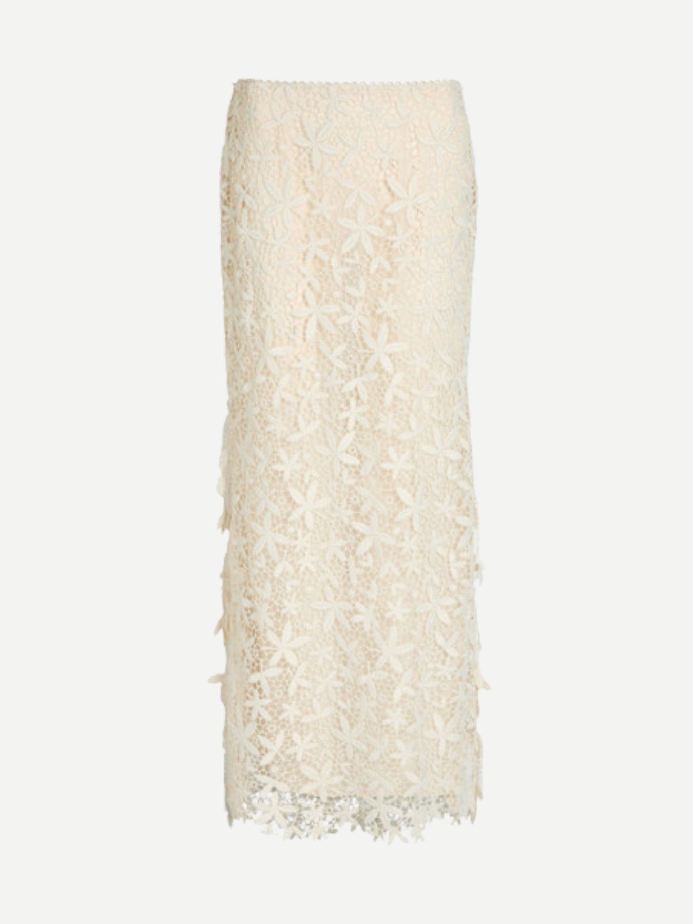 Totême-Guipure Lace Skirt - Snow-Skirts-Boboli-Vancouver-Canada