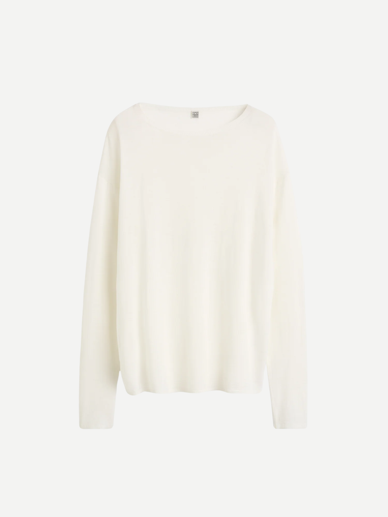 Totême-Longline Knit Top - White-Tops-Boboli-Vancouver-Canada