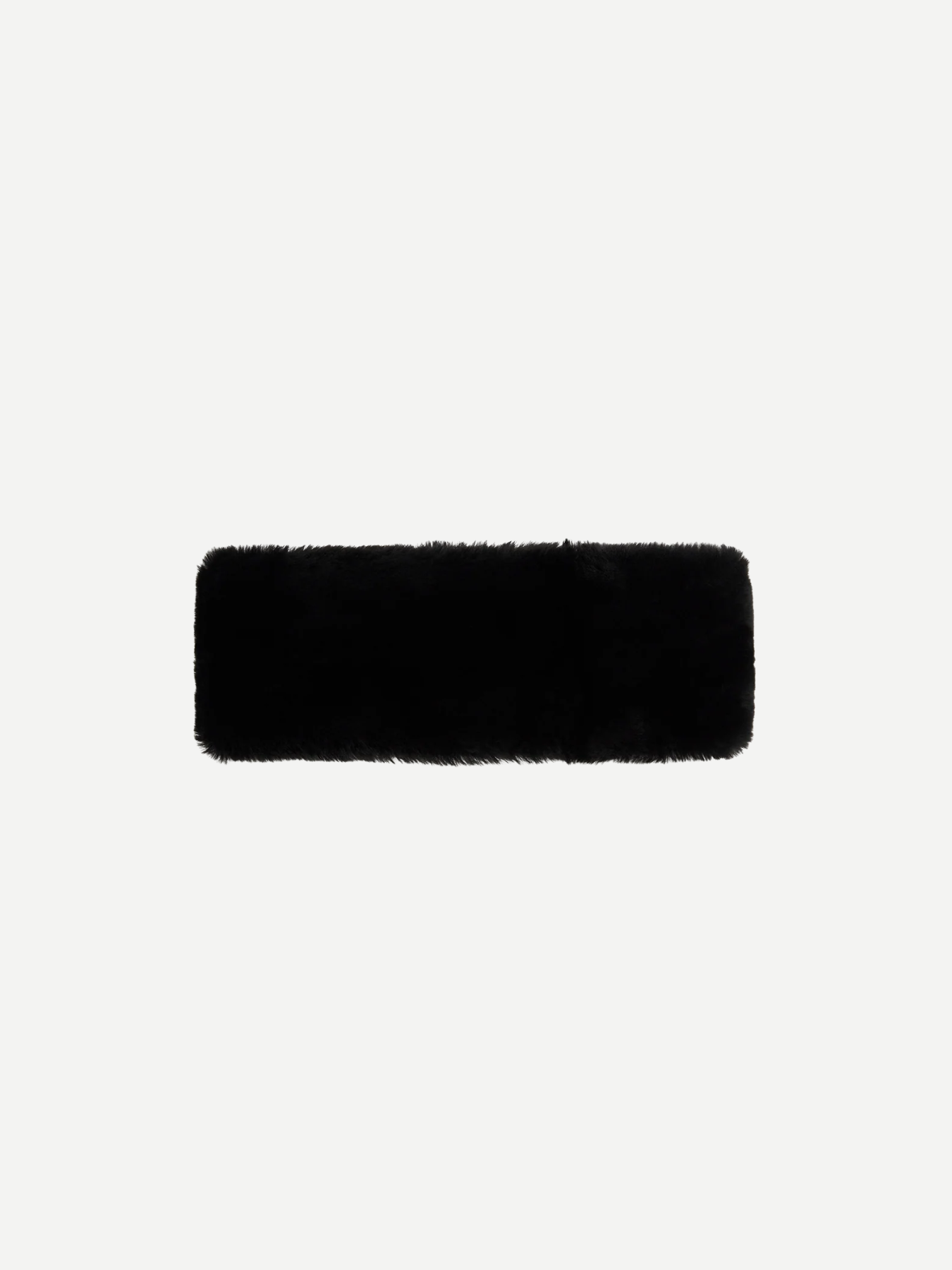 Totême-Shearling Headband - Black-Accessories-Boboli-Vancouver-Canada