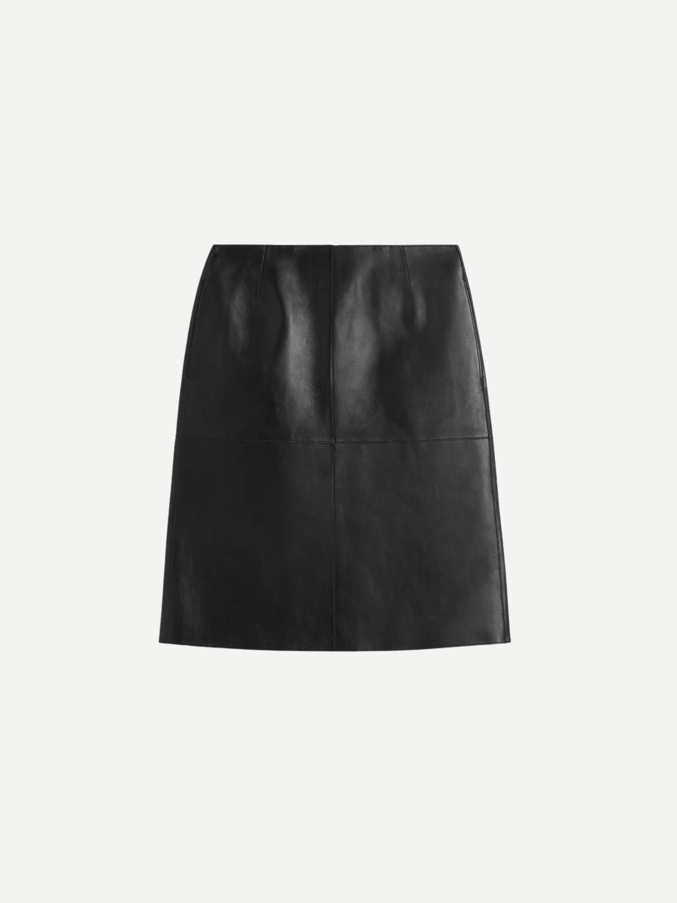 Totême-Paneled Leather Skirt - Black-Skirts-Boboli-Vancouver-Canada