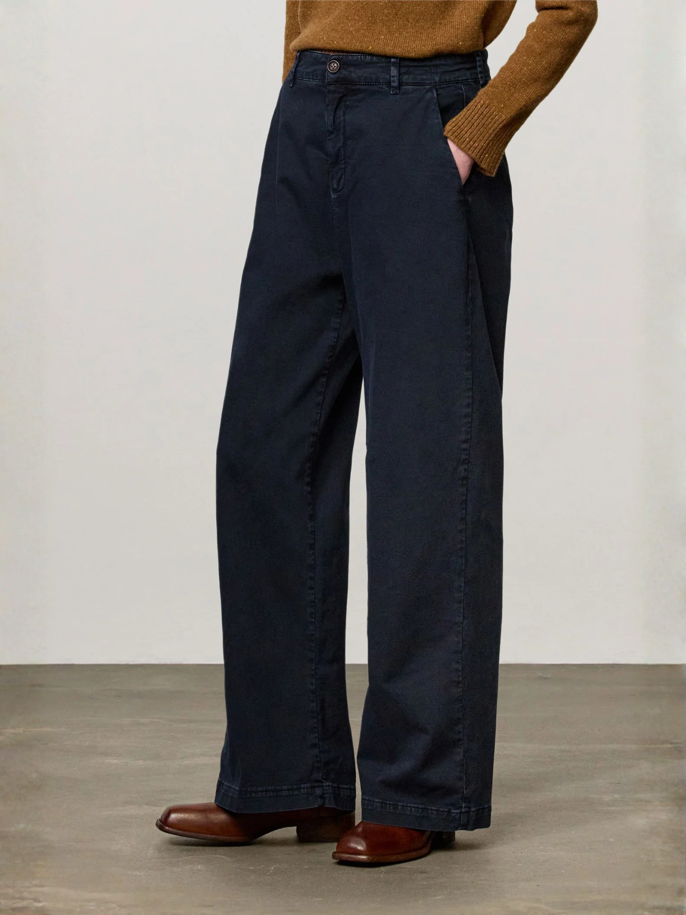 Massimo Alba-Lois Loose Pants - Dark Blue-Pants-Boboli-Vancouver-Canada
