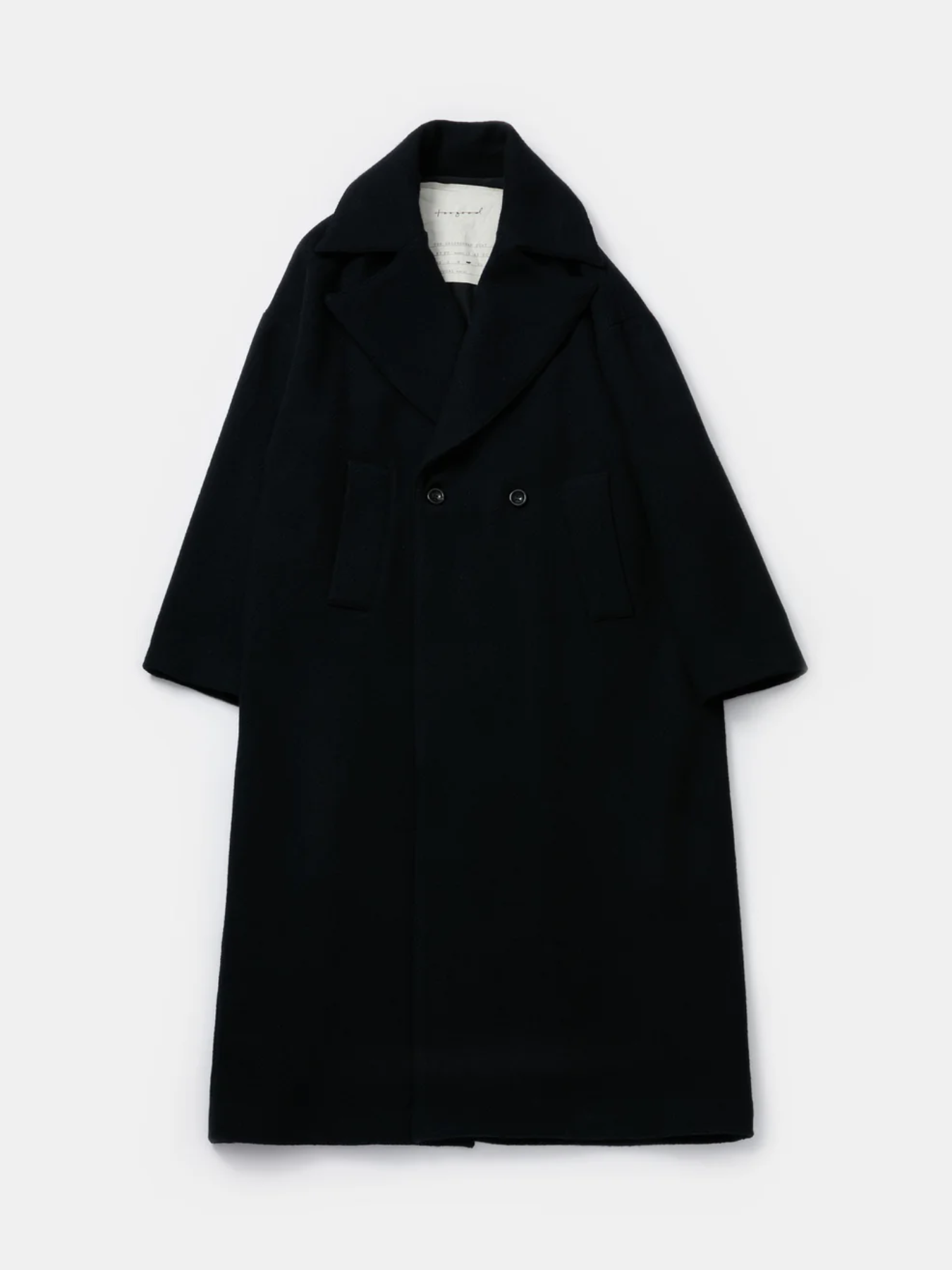 The Groundsman Cashmere Coat - Ink