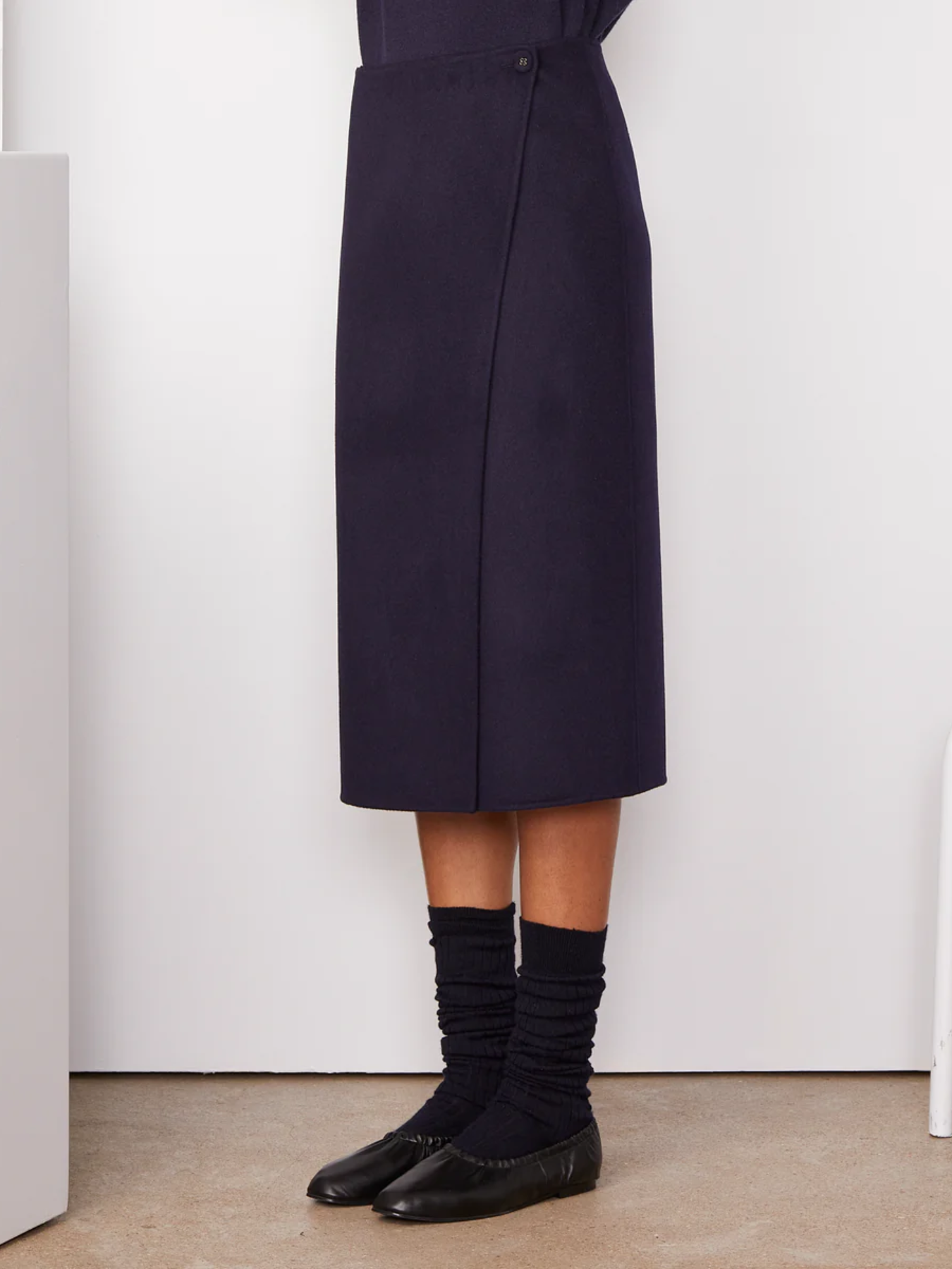 Officine Generale-Pietra Skirt - Dark Navy-Skirts-Boboli-Vancouver-Canada