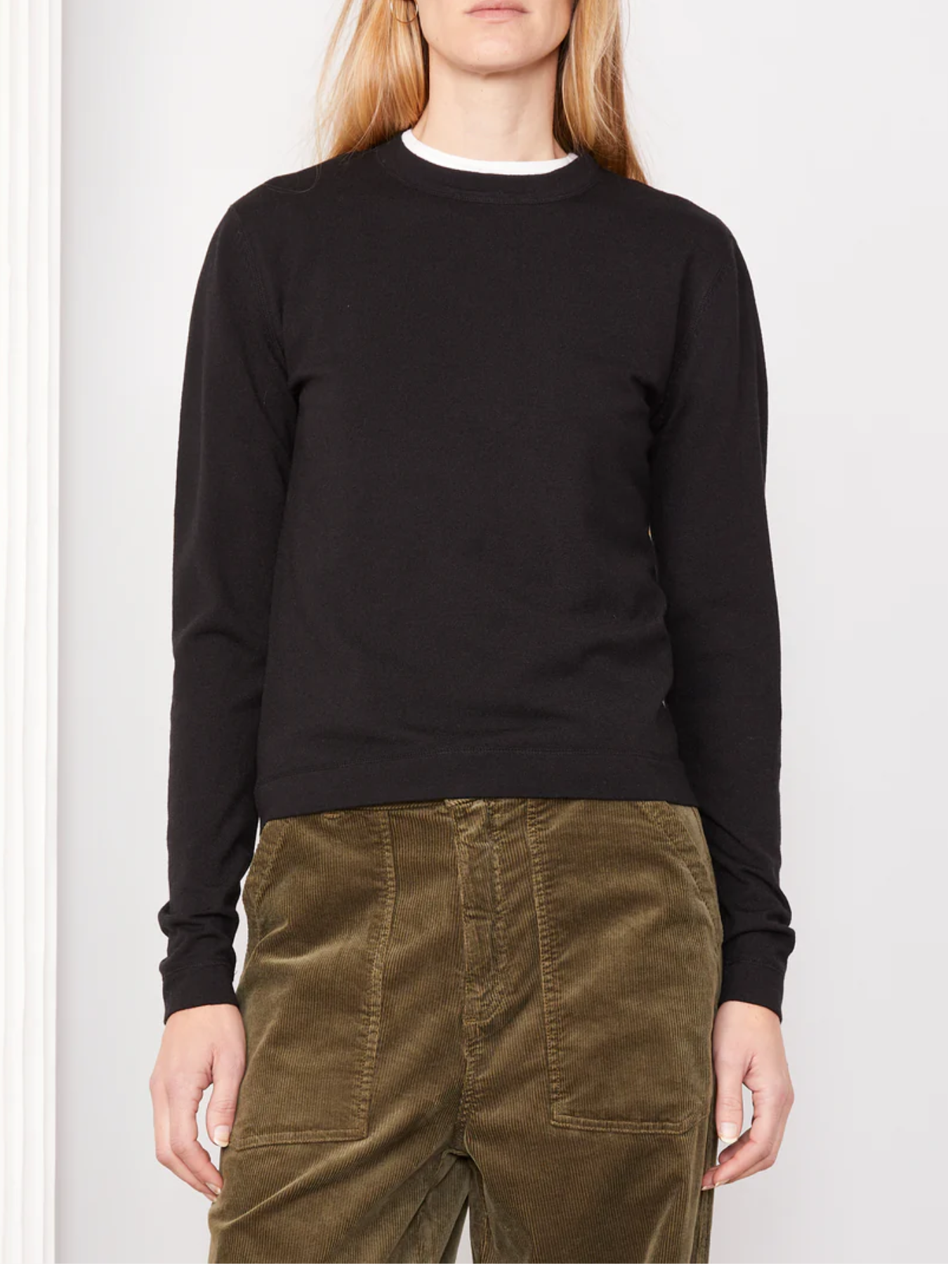 Officine Generale-Isabelle Tee - Black-Shirts-Boboli-Vancouver-Canada