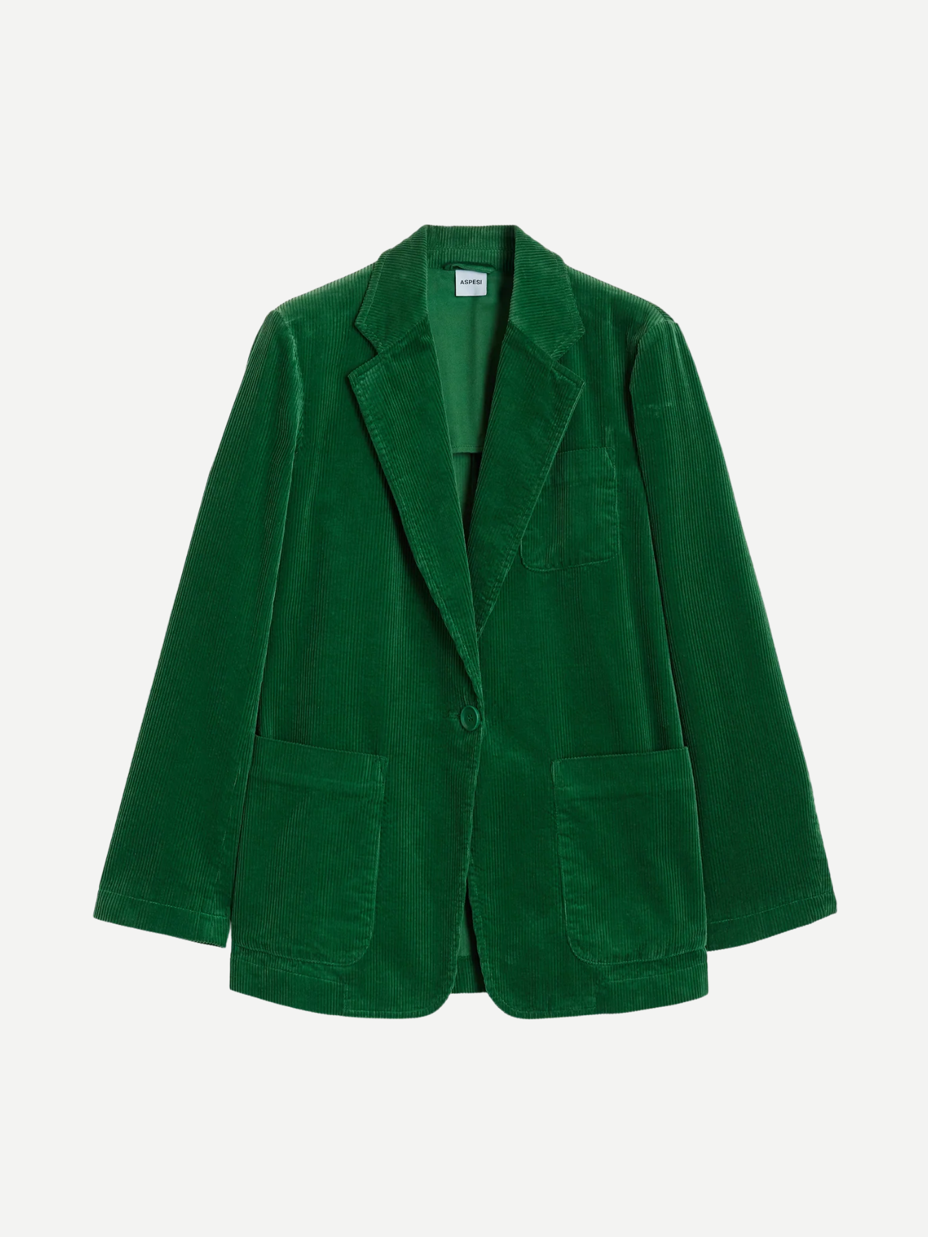 Aspesi-Ribbed Velvet Jacket - Emerald-Jackets-Boboli-Vancouver-Canada