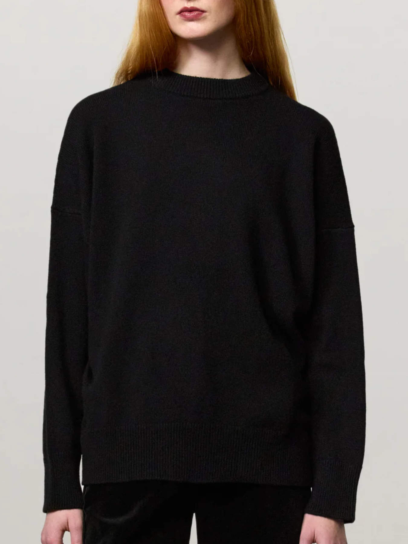 Massimo Alba-Amelia Round Neck Sweater - Black-Sweaters-Boboli-Vancouver-Canada