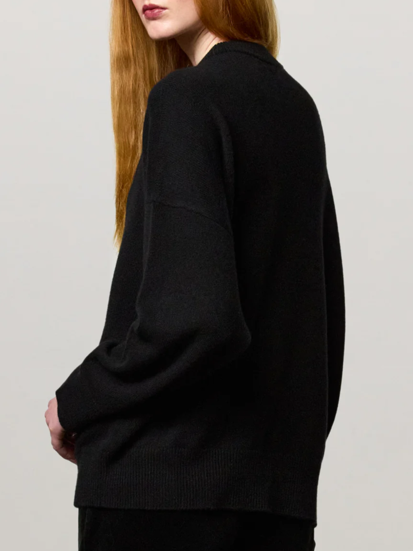 Massimo Alba-Amelia Round Neck Sweater - Black-Sweaters-Boboli-Vancouver-Canada