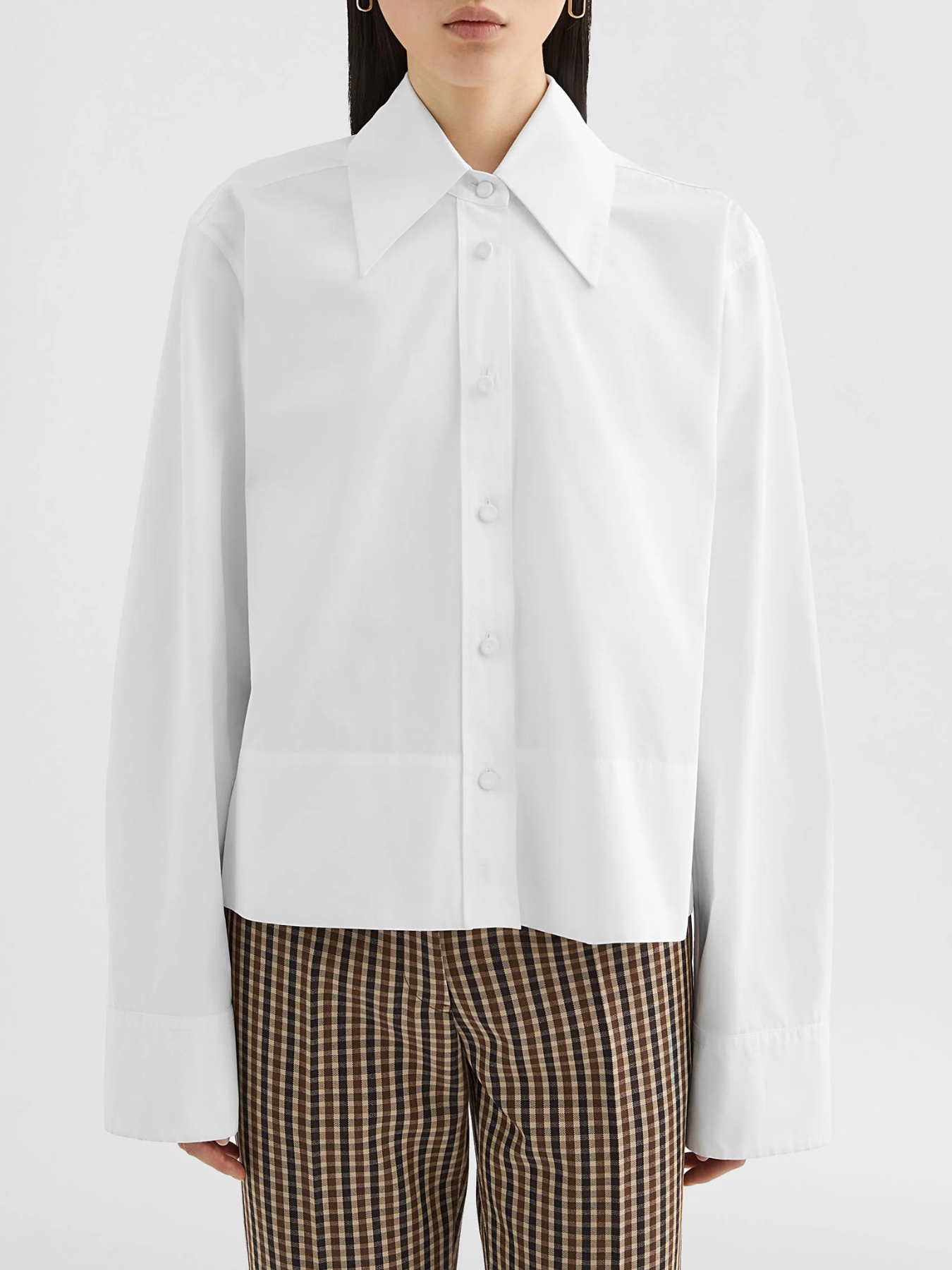 Jil Sander-Organic Cotton Poplin Shirt - White-Shirts-Boboli-Vancouver-Canada