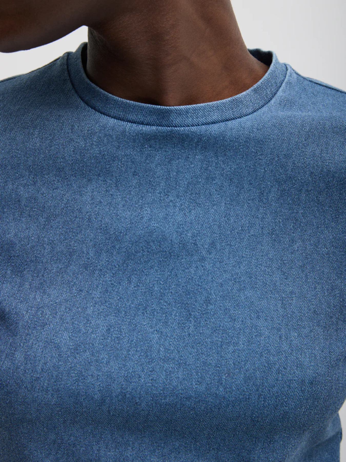 Tibi-Stretch Denim Baby T - Classic Wash-Shirts-Boboli-Vancouver-Canada