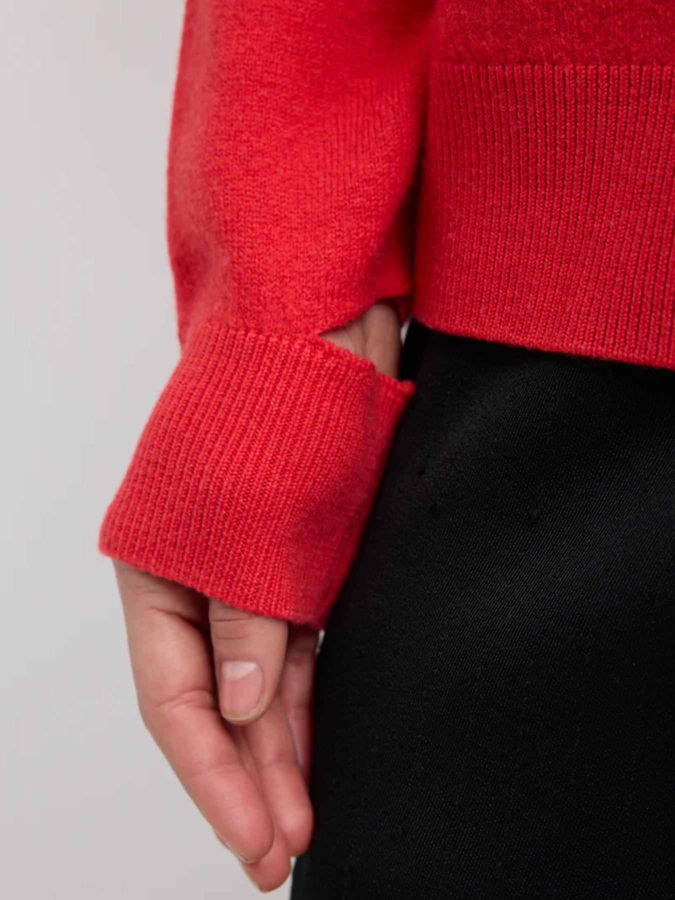 Tibi-Boiled Wool Crewneck Easy Pullover - Red-Sweaters-Boboli-Vancouver-Canada