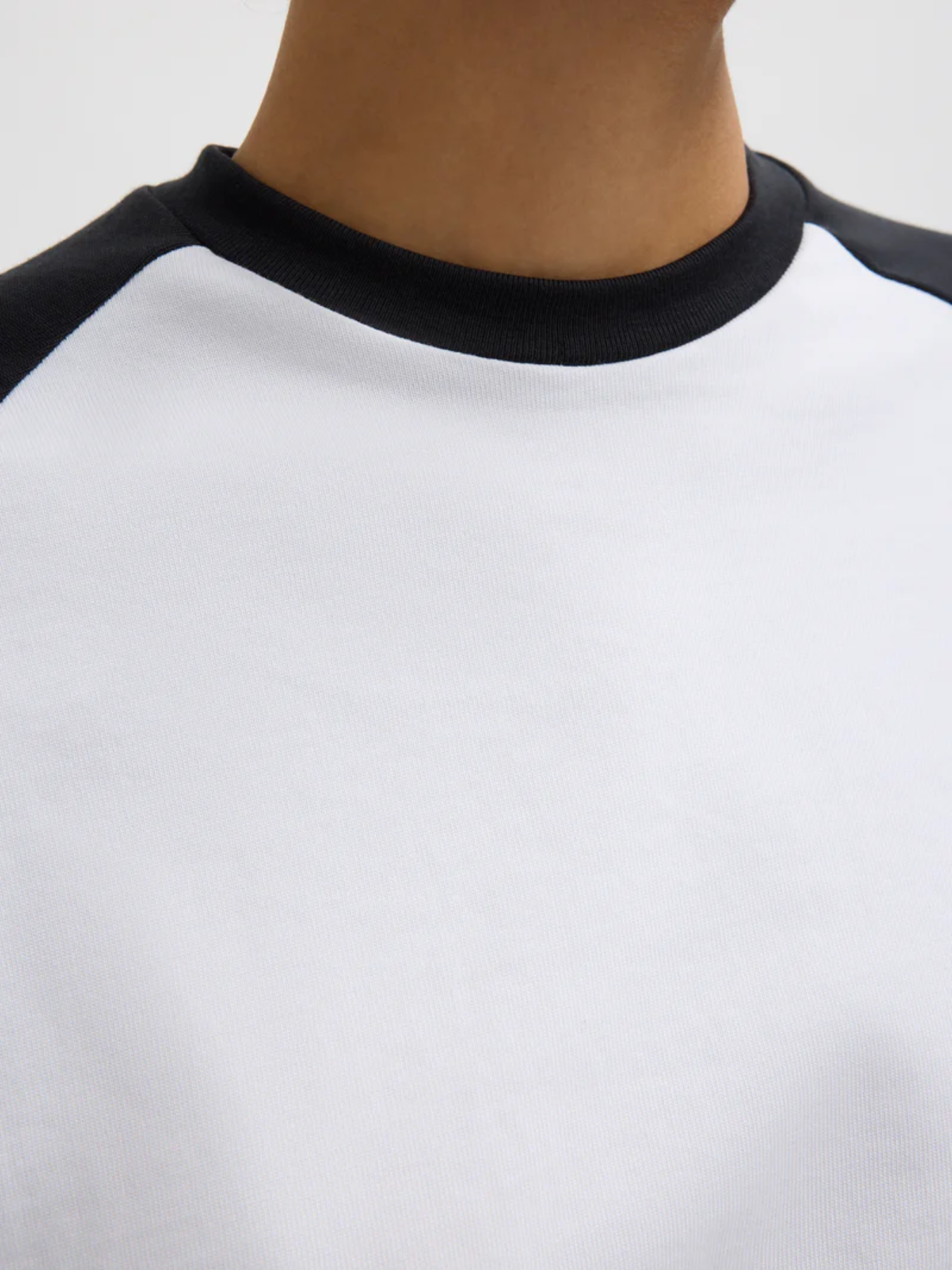 Tibi-Perfect T Sculpted Baseball T - Black/White-Shirts-Boboli-Vancouver-Canada