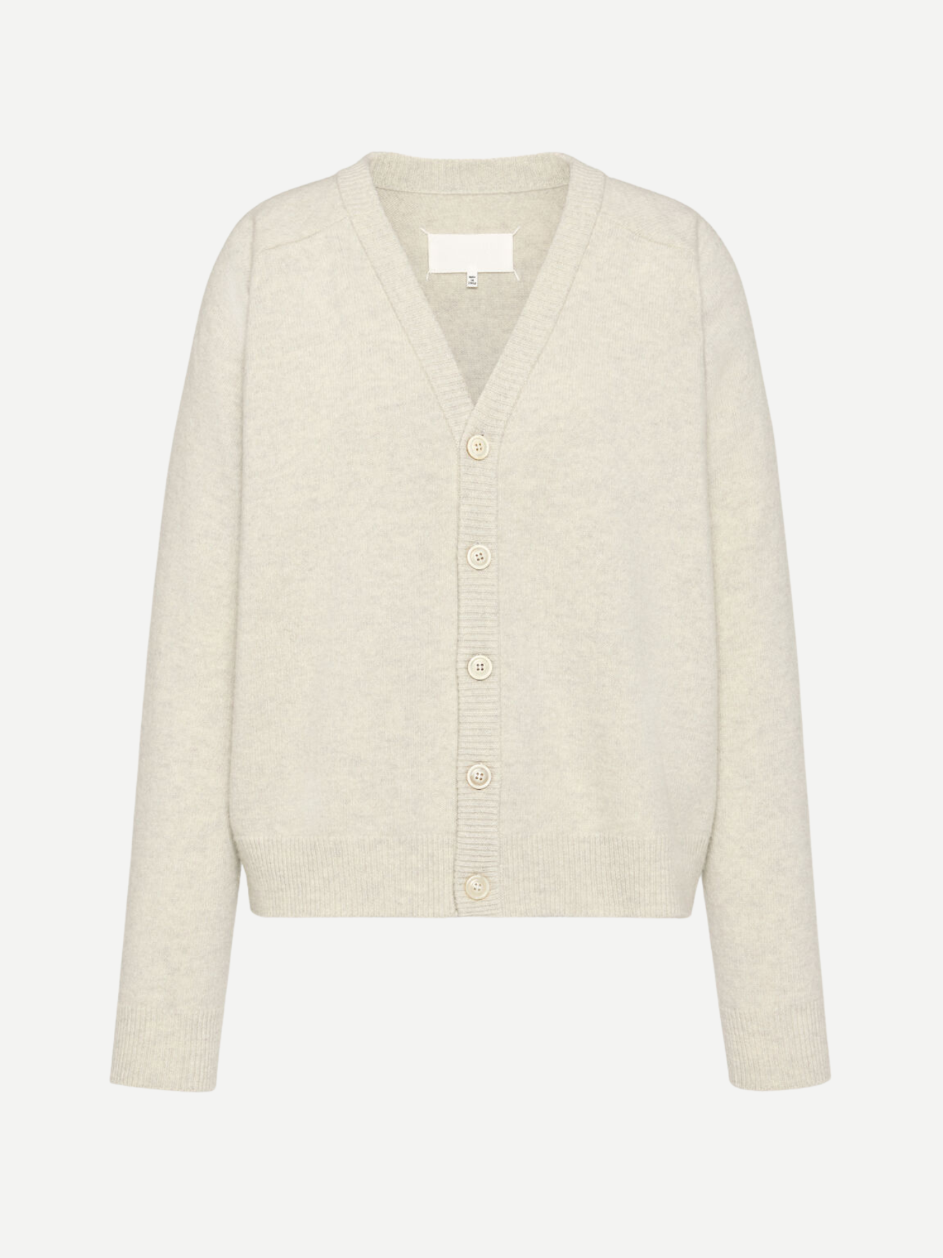 Maison Margiela-Wool Knit Cardigan - Light Grey-Cardigans-Boboli-Vancouver-Canada