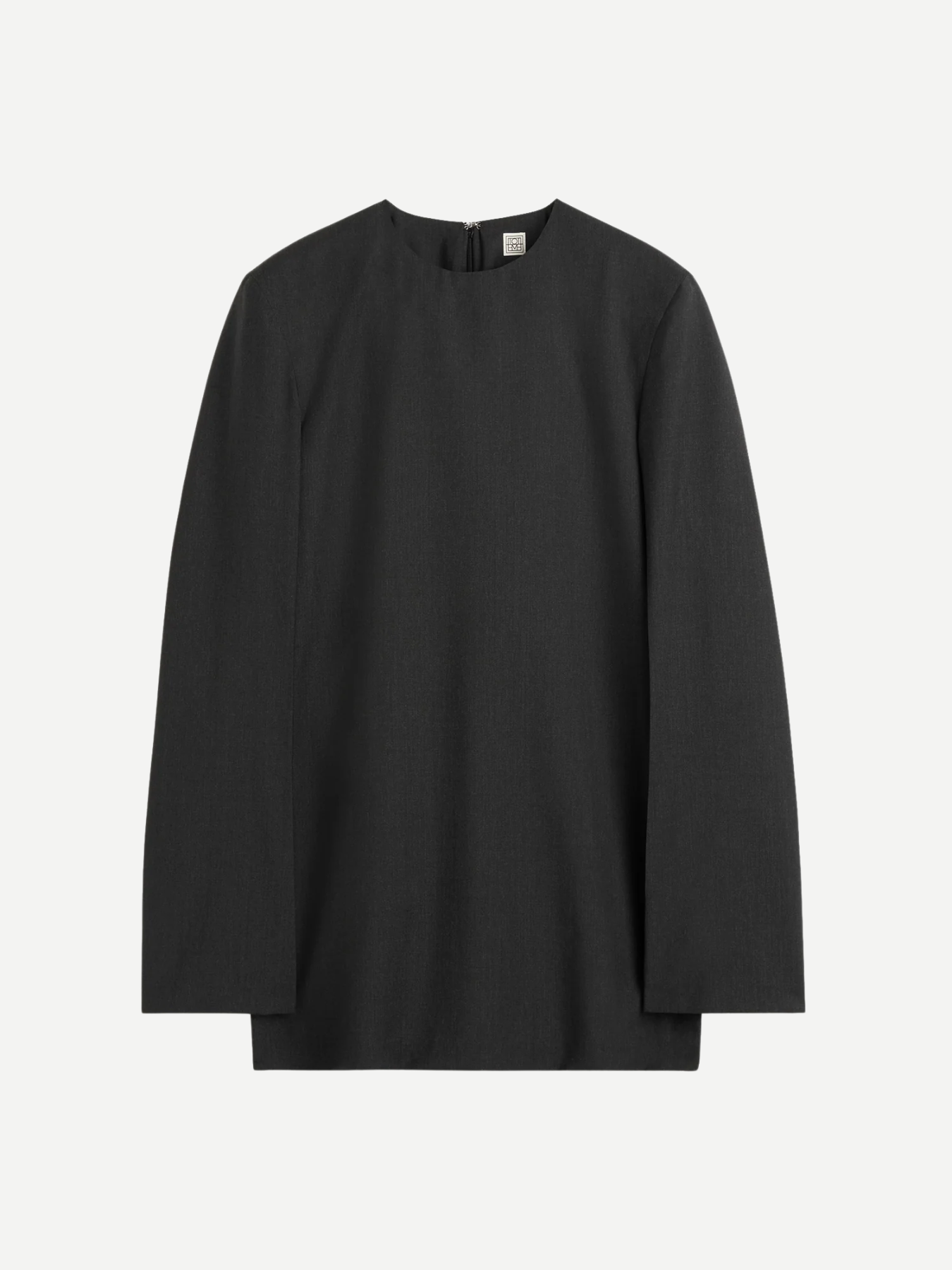 Totême-Tailored Dinner Blouse - Charcoal Melange-Tops-Boboli-Vancouver-Canada