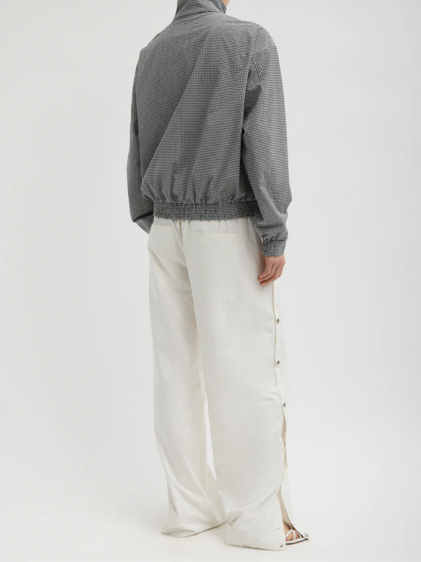 Tibi-Nylon Snap Pull On Jogger - White-Pants-Boboli-Vancouver-Canada