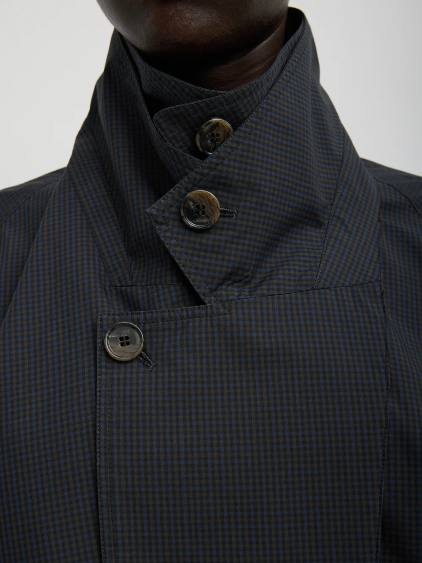 Tibi-Charles Menswear Trench Anorak - Navy/Multi-Jackets-Boboli-Vancouver-Canada