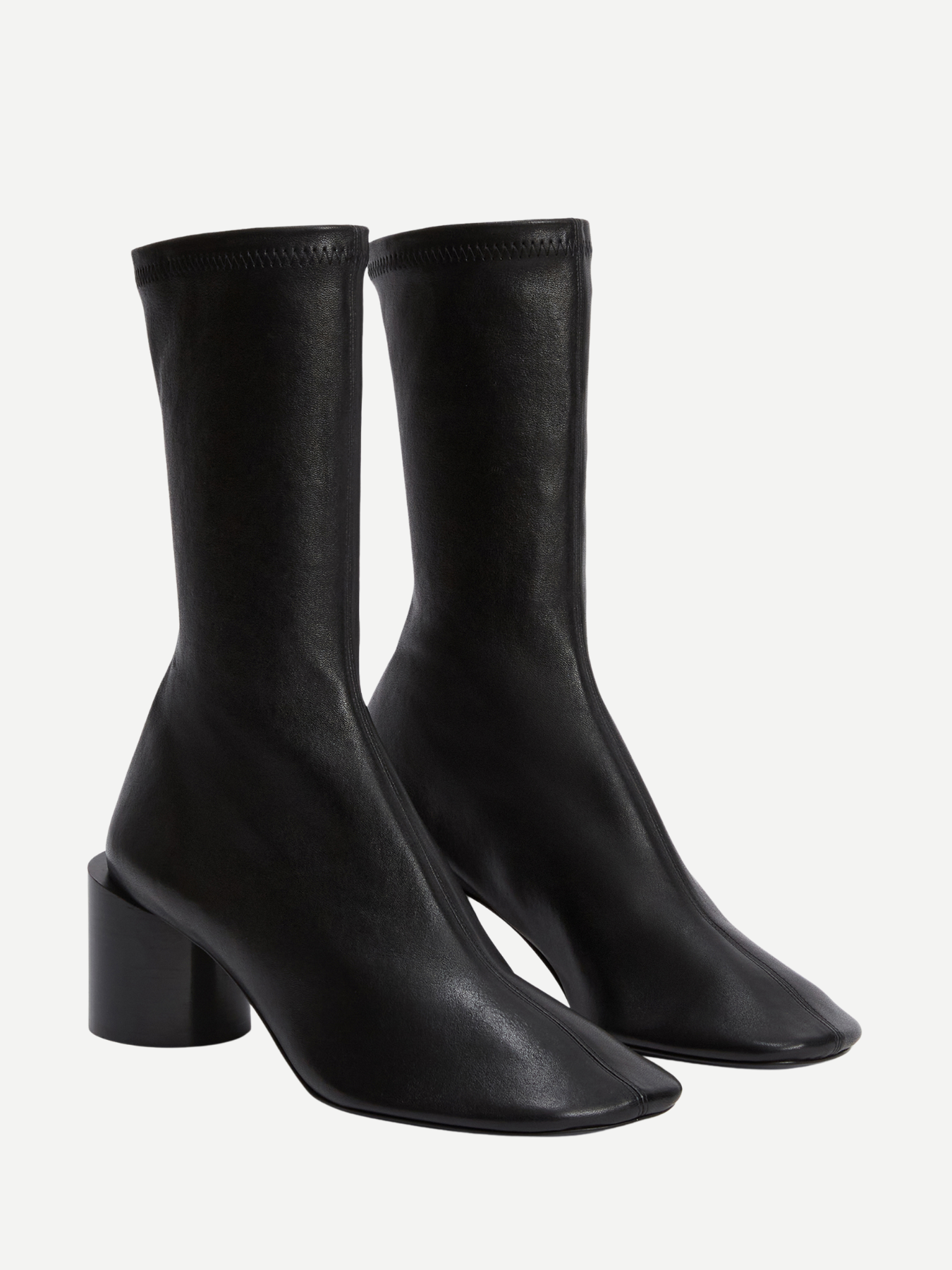 Jil Sander-Nappa Stretch Leather Ankle Boot - Black-Shoes-Boboli-Vancouver-Canada