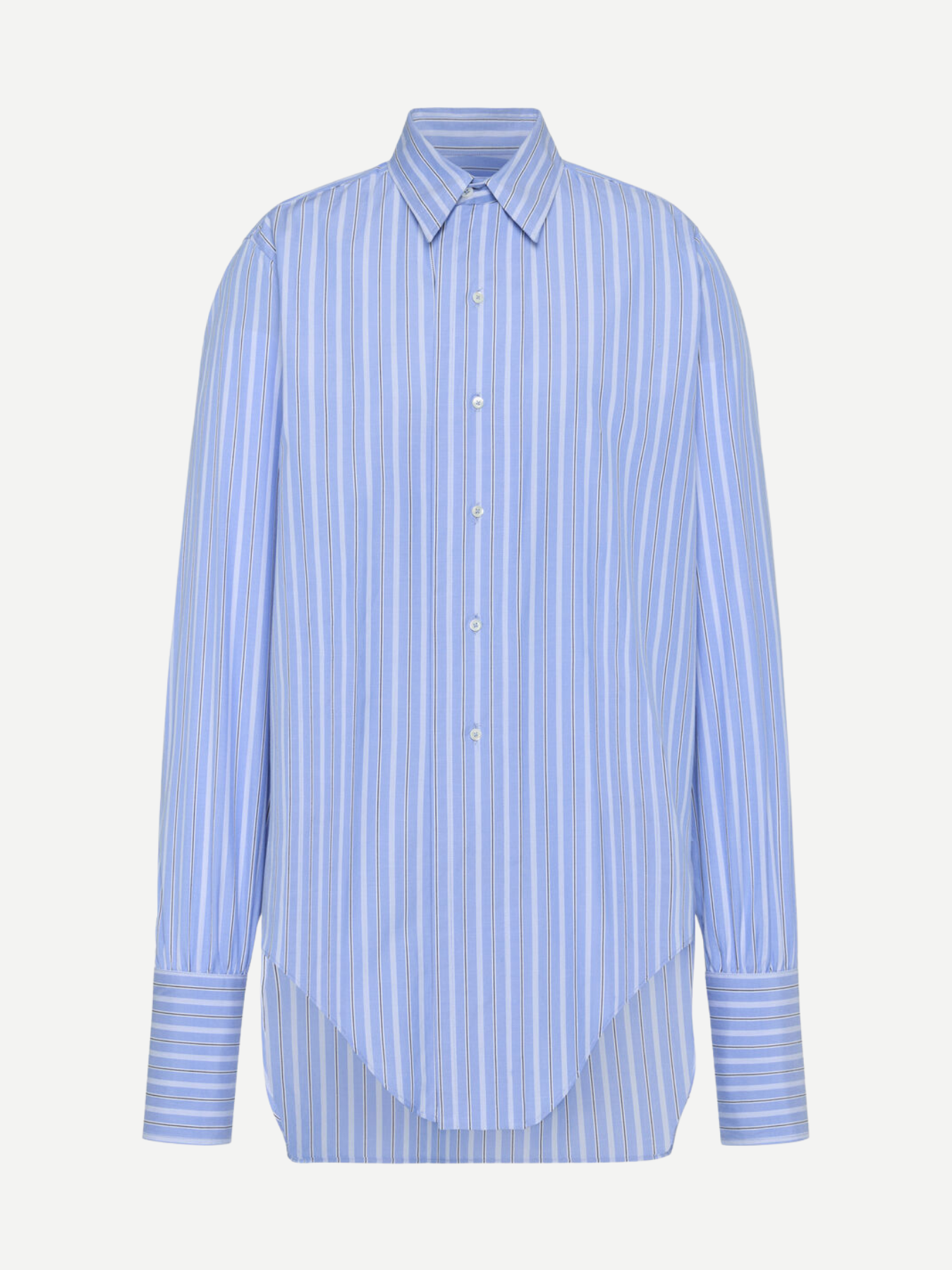 Maison Margiela-Cotton Shirt - Blue Stripe-Shirts-Boboli-Vancouver-Canada