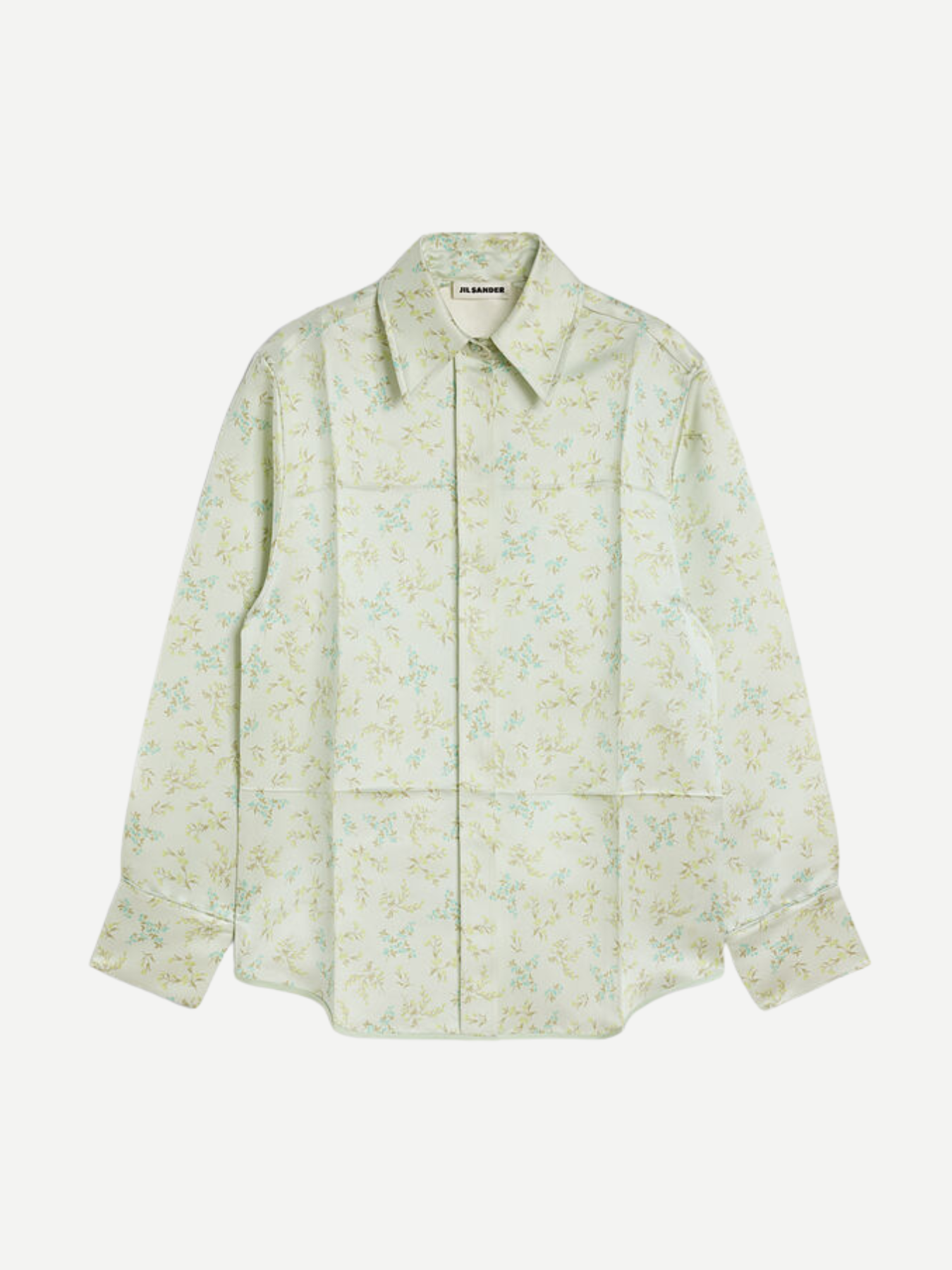Jil Sander-Blossom Bouquet Shirt - Green Mint-Shirts-Boboli-Vancouver-Canada