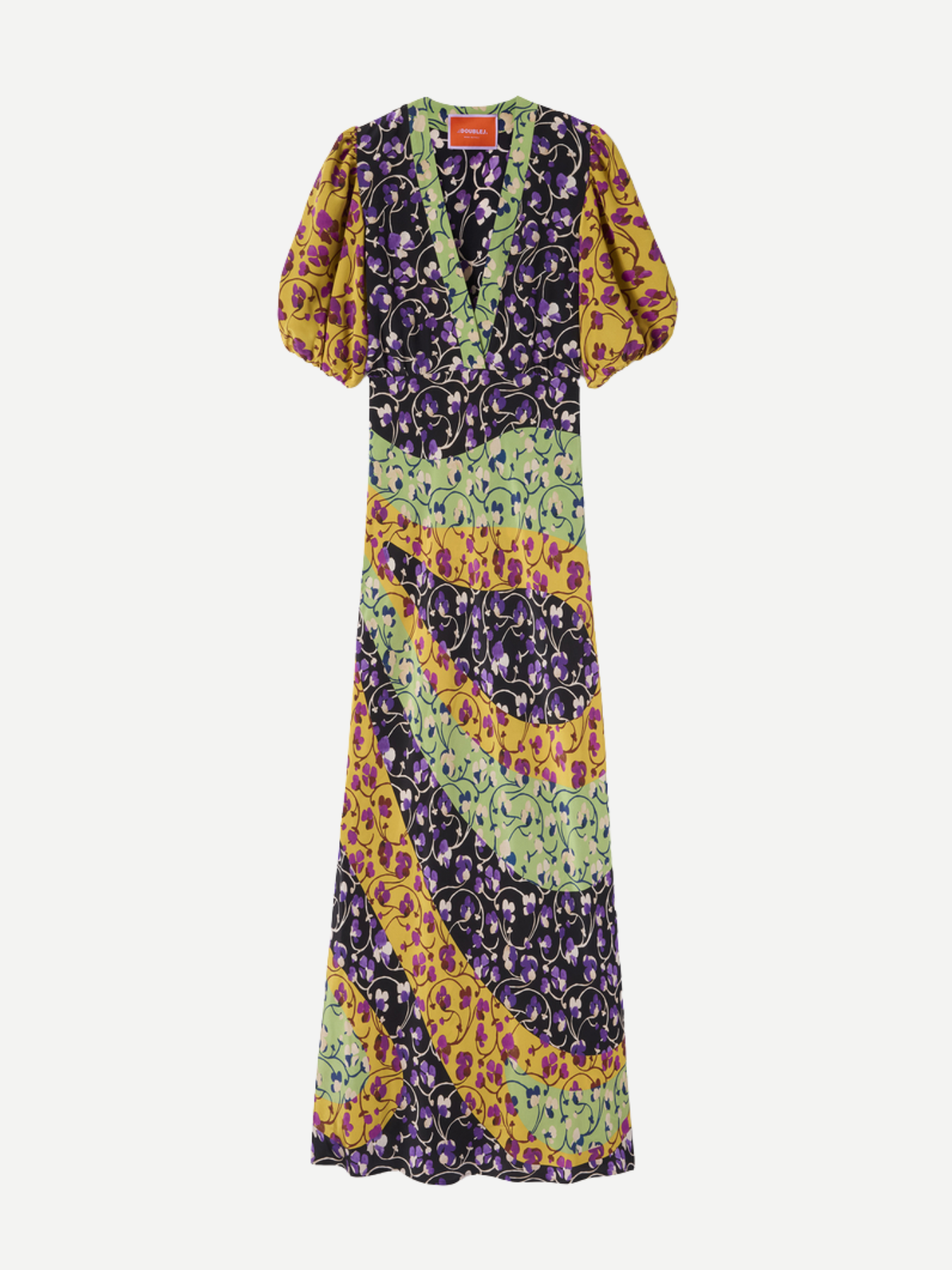 La DoubleJ-Marlene Dress Placee - Honeysuckle Tricolor-Dresses-Boboli-Vancouver-Canada