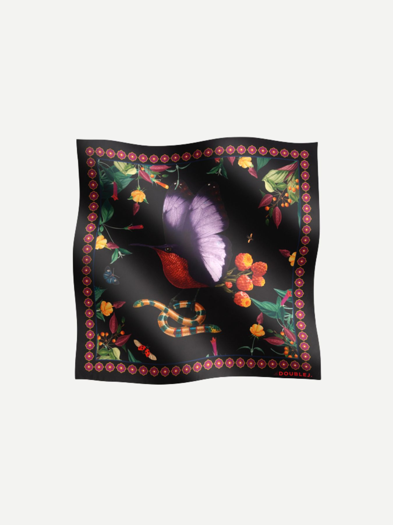 La DoubleJ-Foulard - Zooflora Butterbird-Scarves-Boboli-Vancouver-Canada