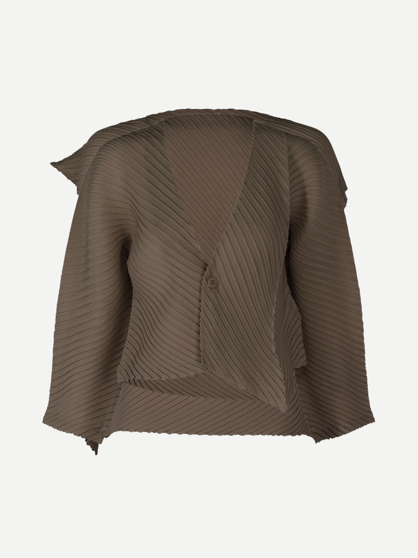 Plaster Pleats Solid Jacket - Dark Brown
