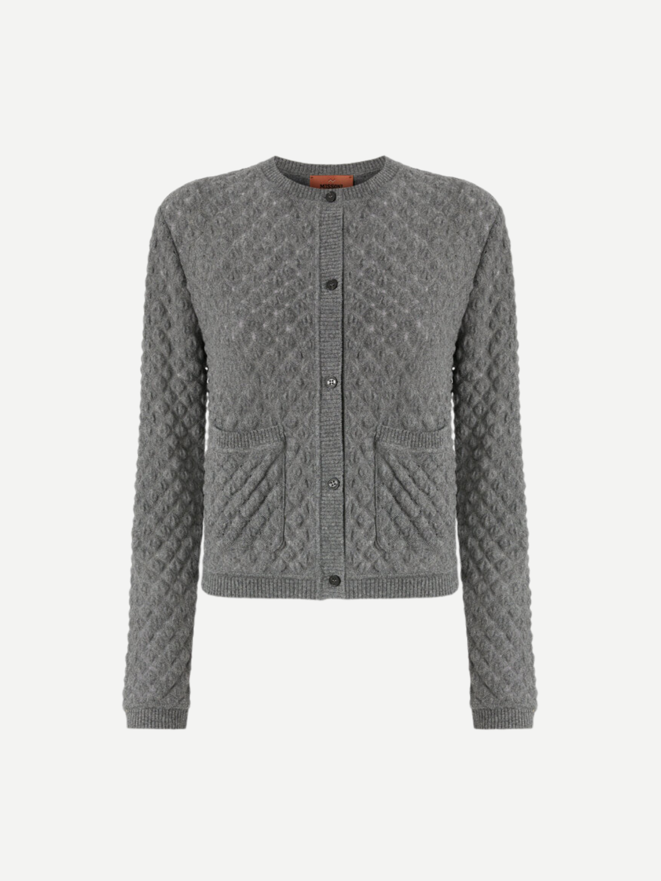 Missoni-Buttoned Cardigan - Medium Grey-Cardigans-Boboli-Vancouver-Canada